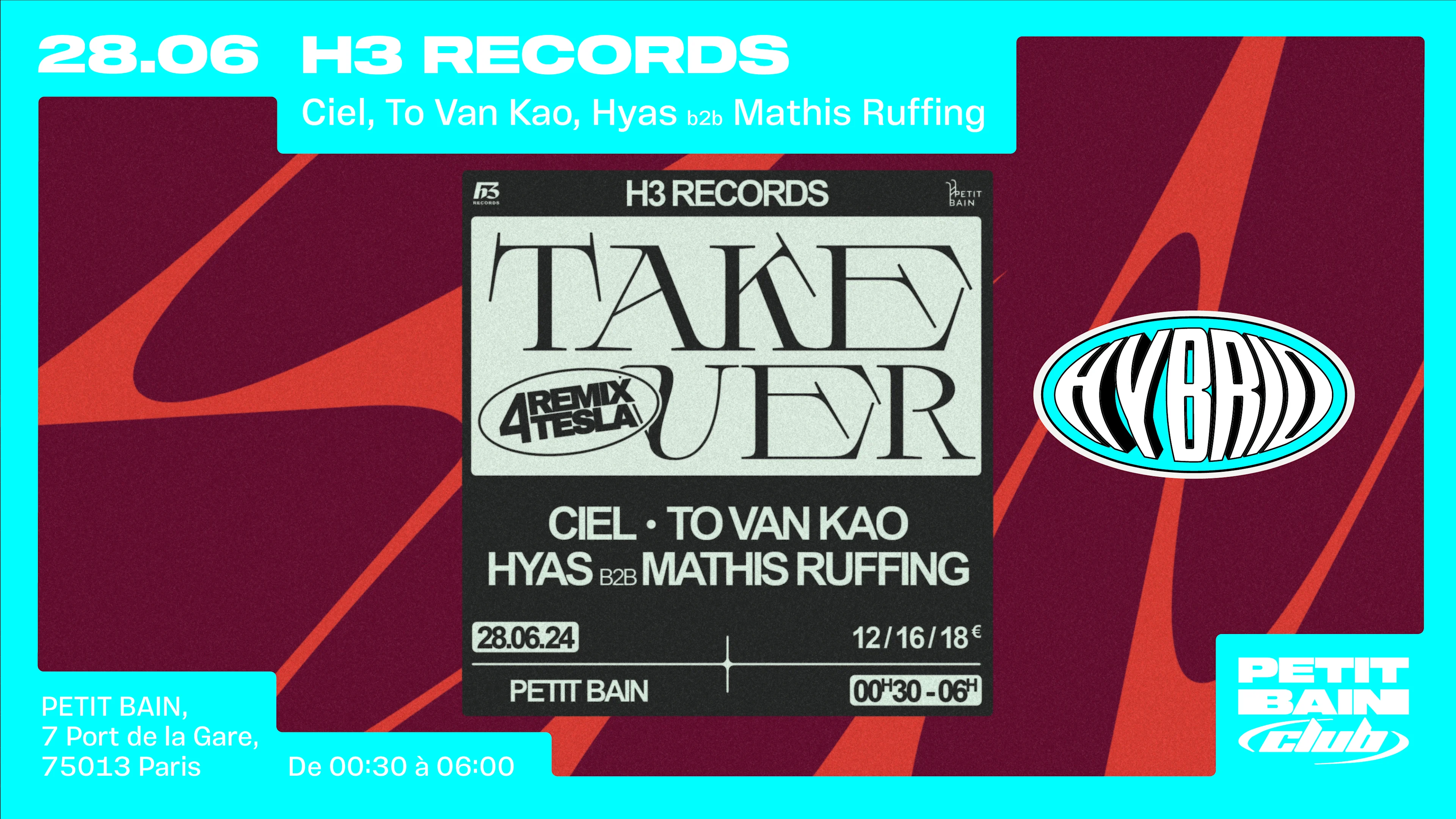 H3 Takeover  // Ciel, Hyas B2b Mathis Ruffing, To Van Kao Cover