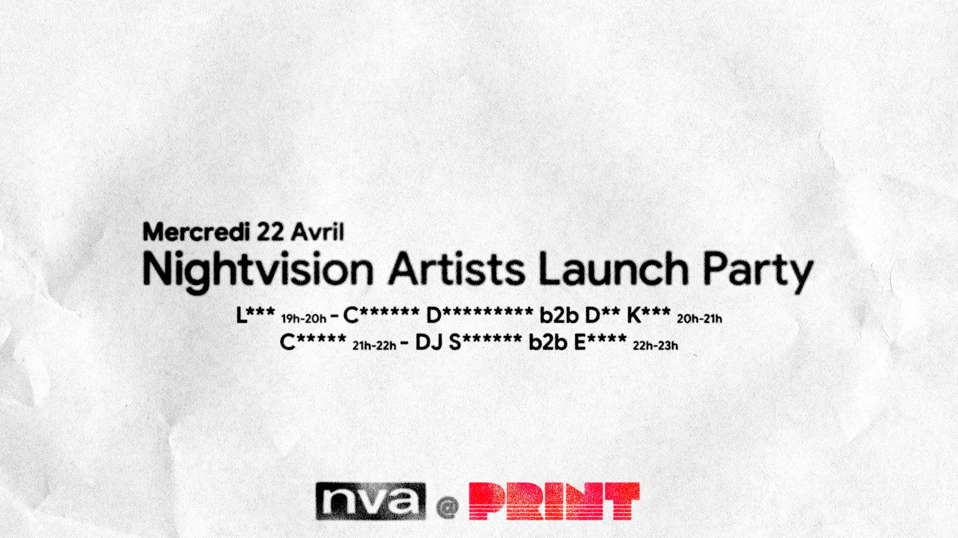 Print 22.04 / Nightvision Artists Launch Party Cover