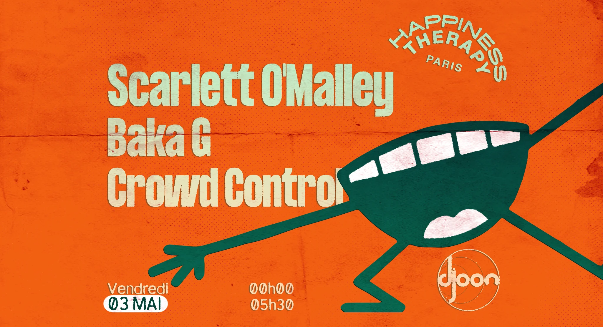 Happiness Therapy : Scarlett O'malley, Baka G, Crowd Control Cover