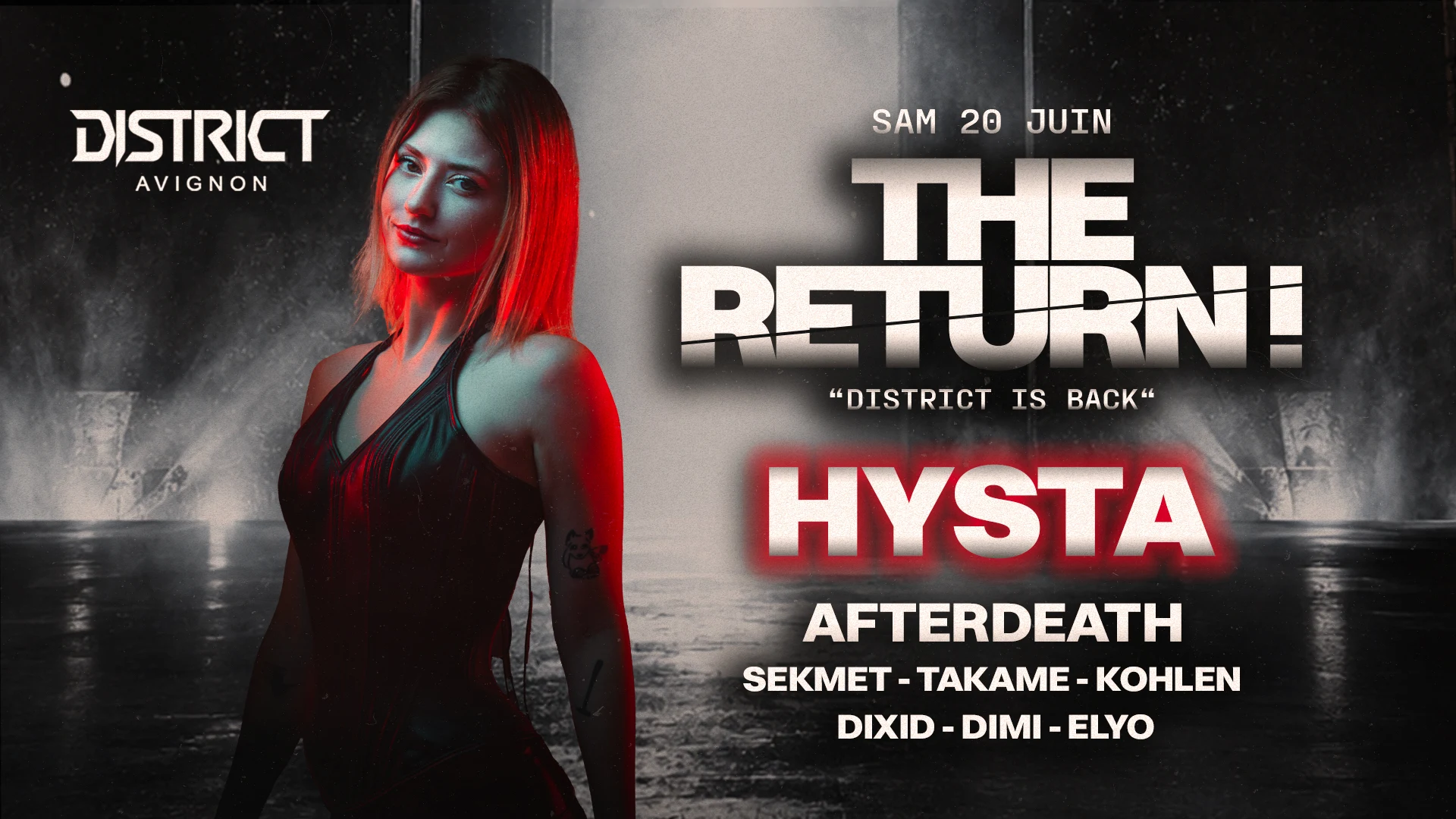 The Return ! Disrtict Is Back : Hysta + Afterdeath + Local Cover