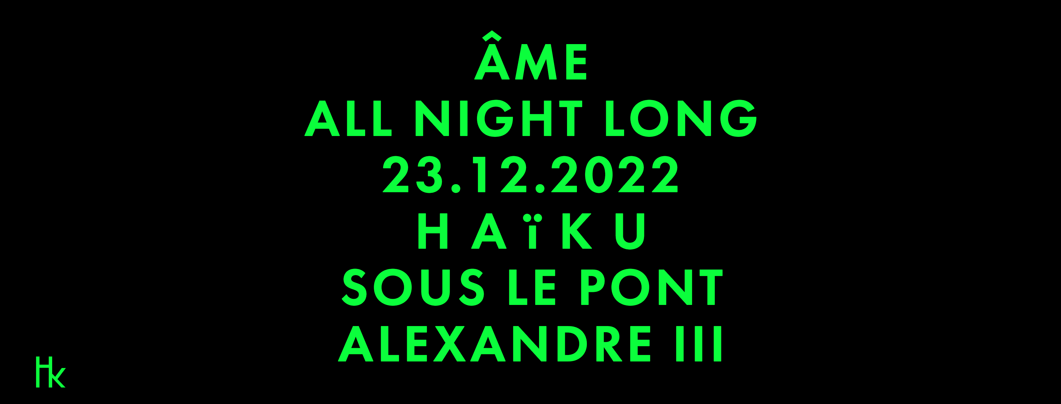H A Ï K U  X Âme (All Night Long) Cover