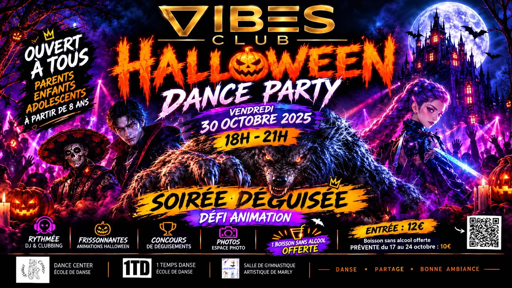 Halloween Vibes Dance Party 18h 21h Cover