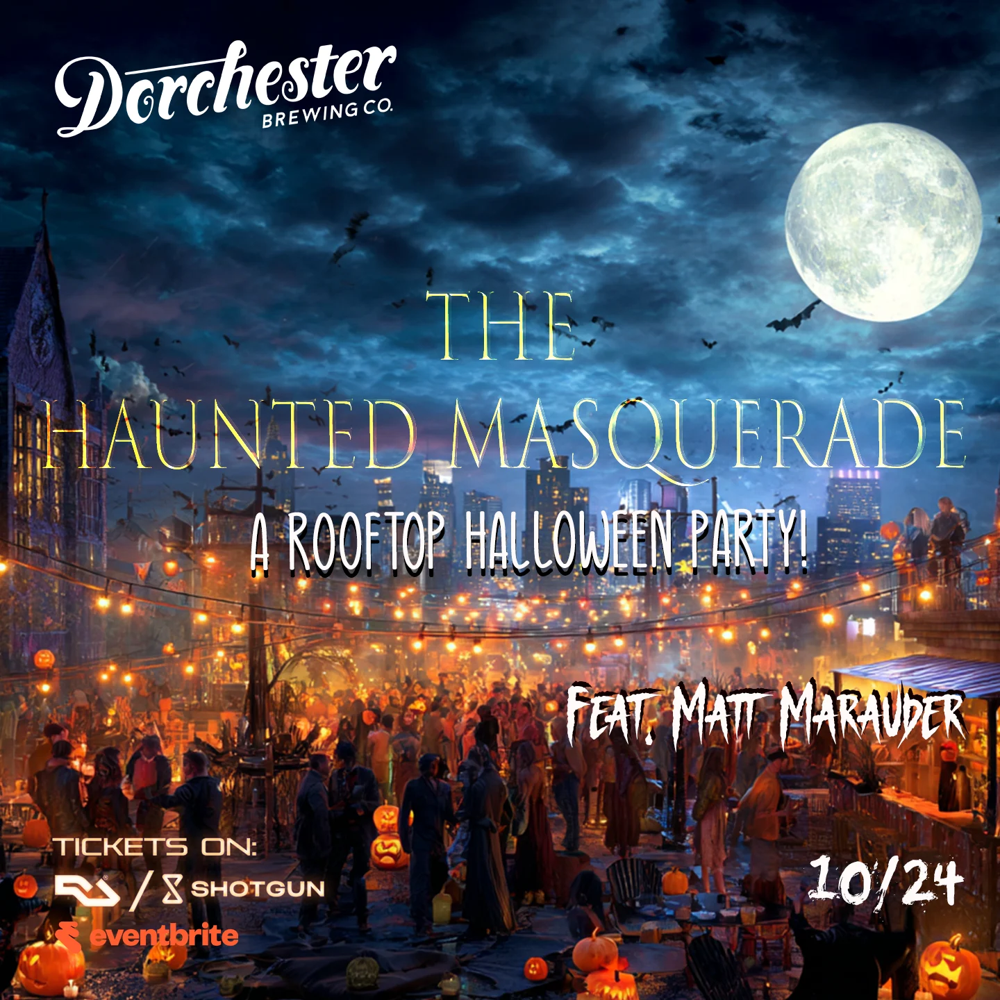The Haunted Masquerade: A Rooftop Halloween Party Cover