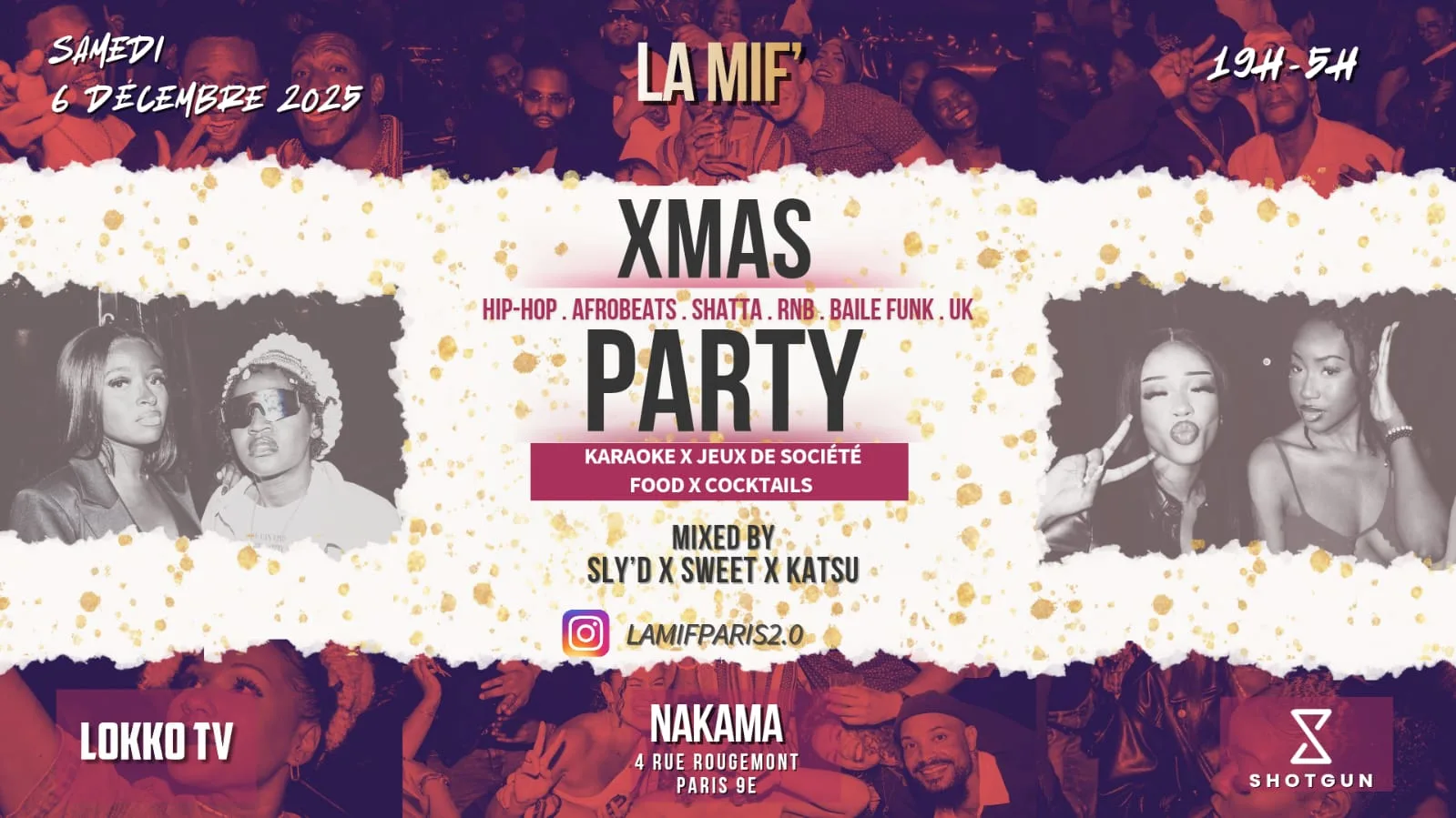 La Mif Xmas Party - Hip Hop Rnb Afro Dancehall Cover