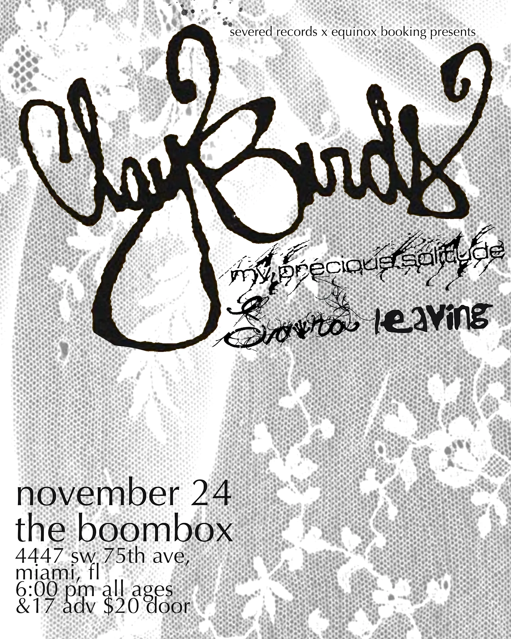 Clay Birds At The Boombox 11/24 Cover