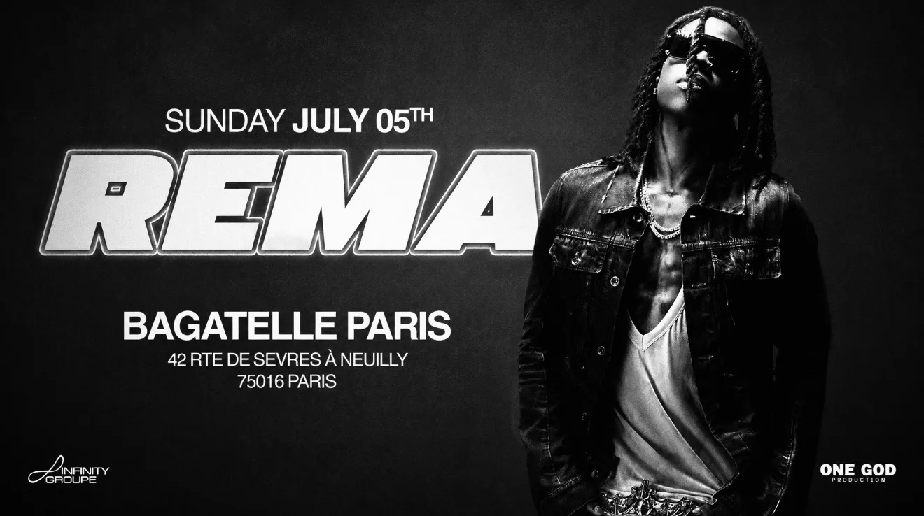 Dimanche 5 Juillet - Rema Live Performance - Bagatelle Cover
