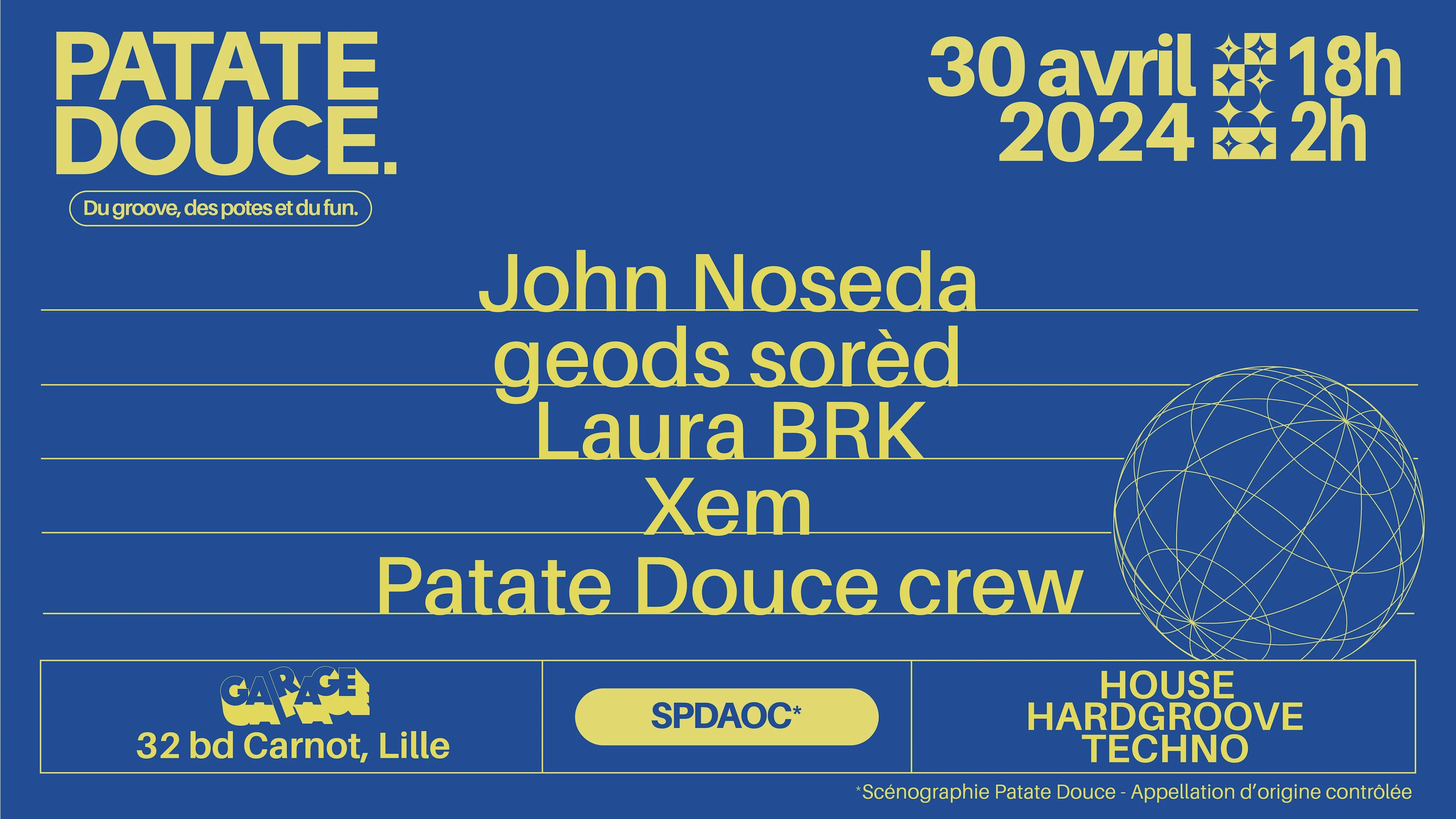 Patate Douce Invite John Noseda Cover