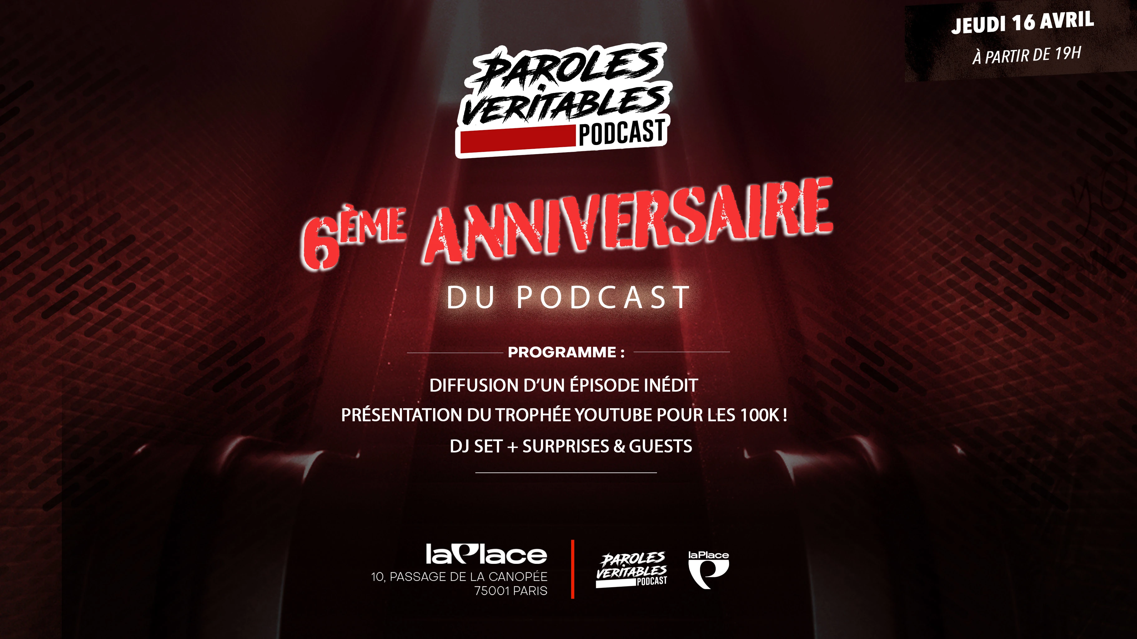 Paroles Véritables Podcast : La Soirée Anniversaire Cover