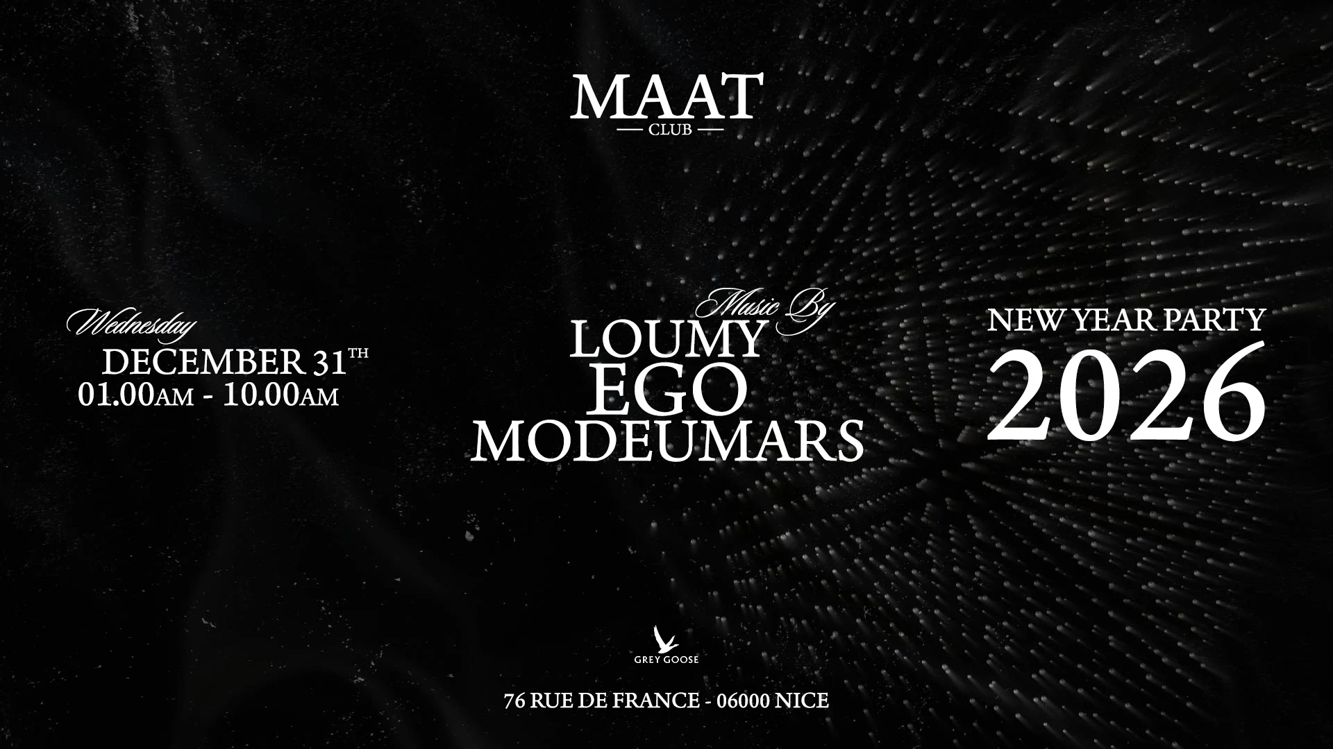 New Year Party Maat Club Cover