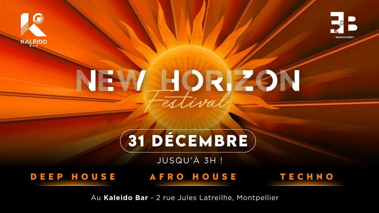 31/12 New Horizon Festival (House To Techno) 21h-3h Cover