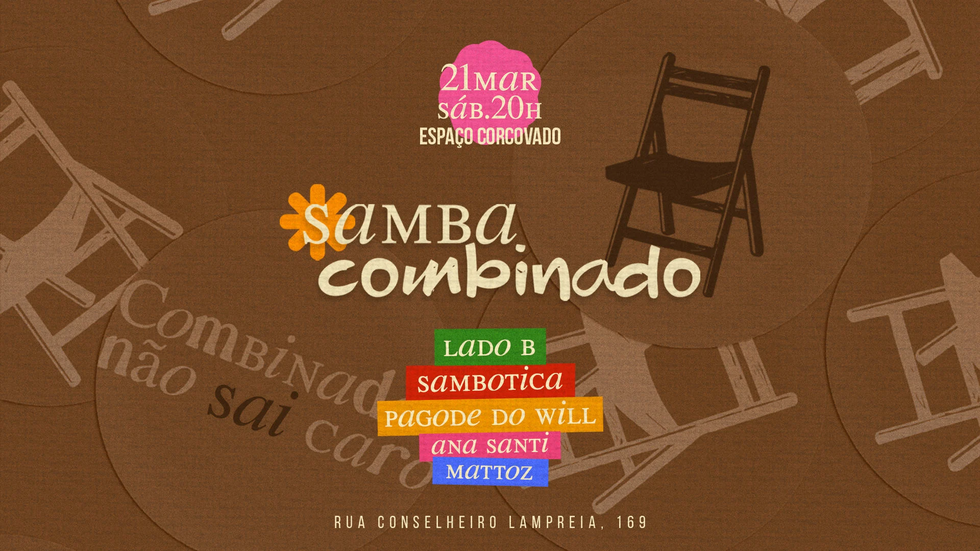 Samba Combinado | 21/03 | Sambotica, Lado B, Will E + Cover