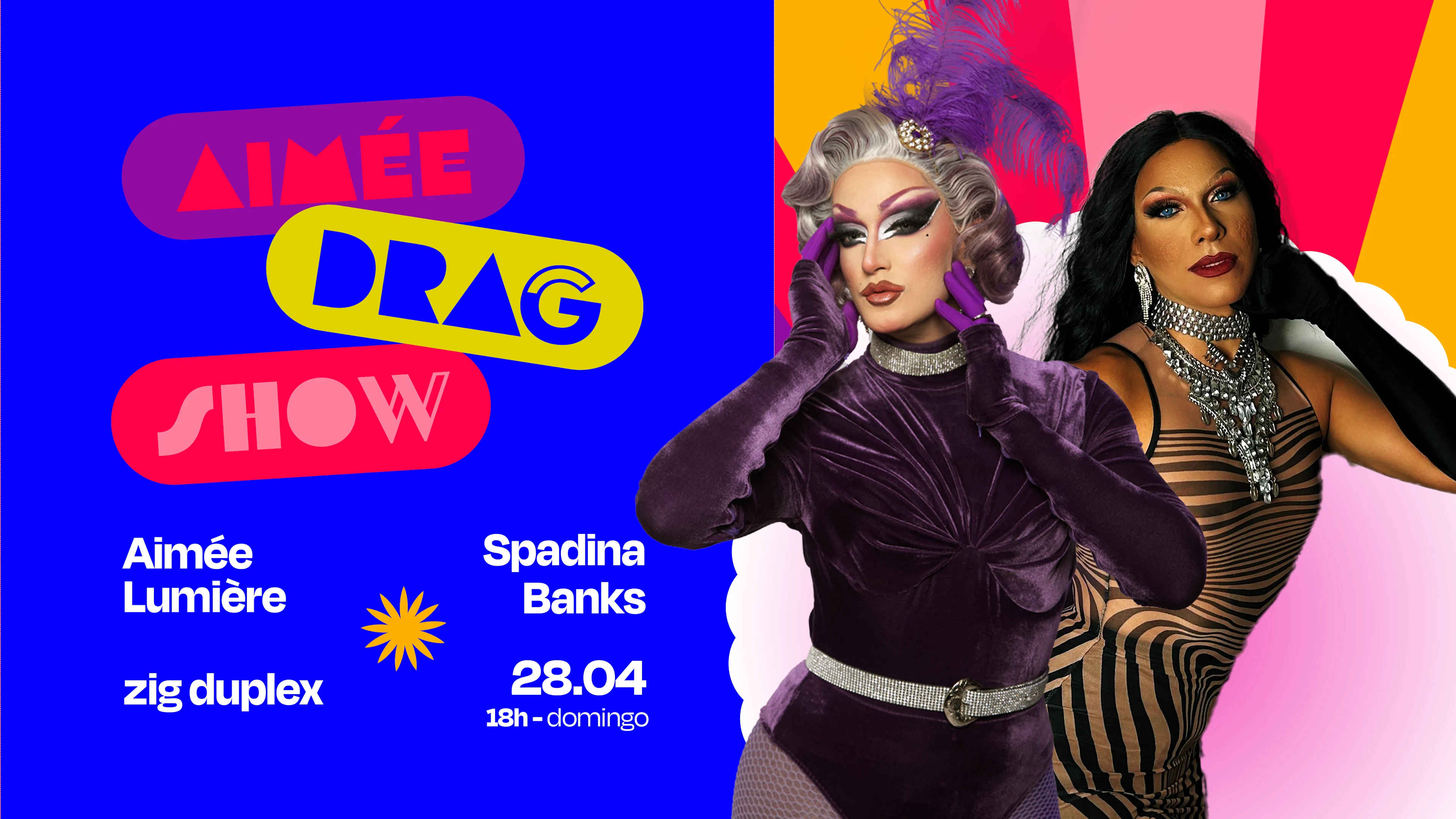 Aimée Drag Show Com Spadina Banks 28/04 Cover