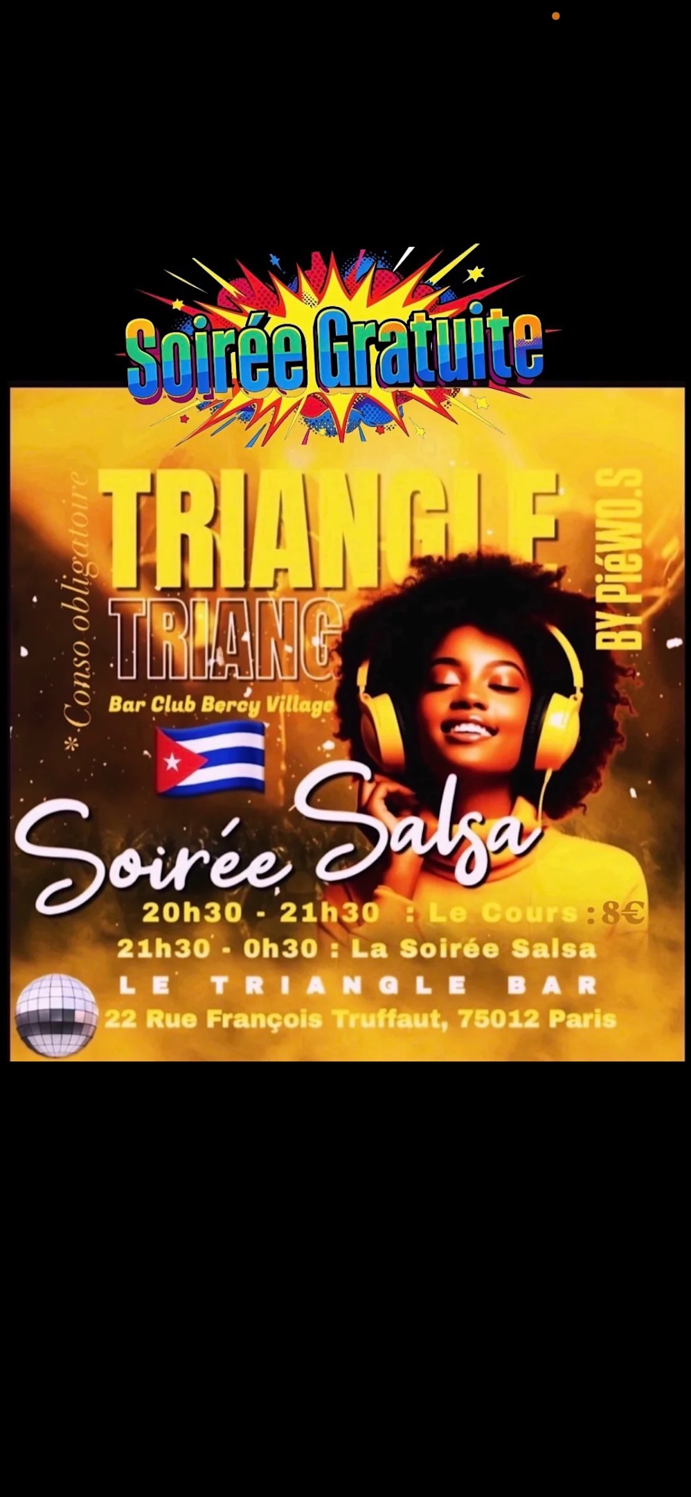 Samedi / Cours & Soirée Salsa Bercy Village Paris Cover