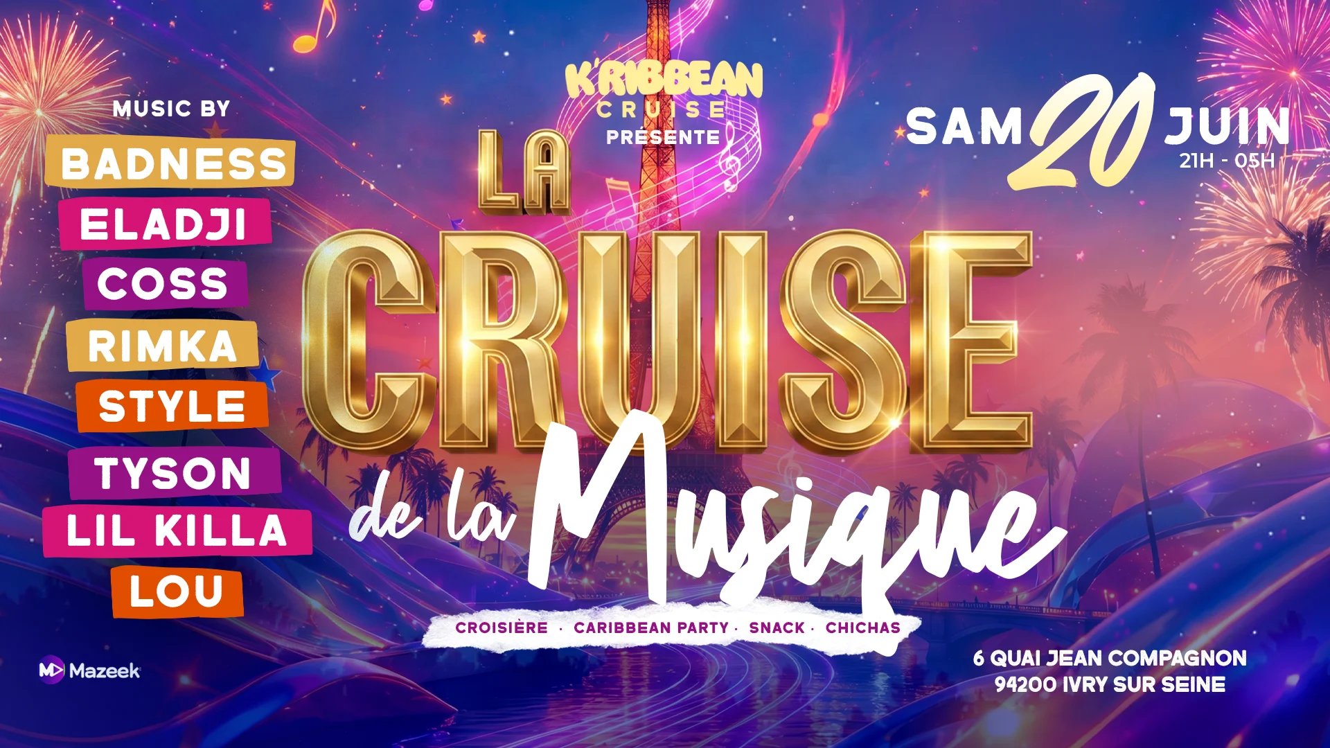 K’Ribbean Cruise | Croisière| Rooftop| Terrasse Cover