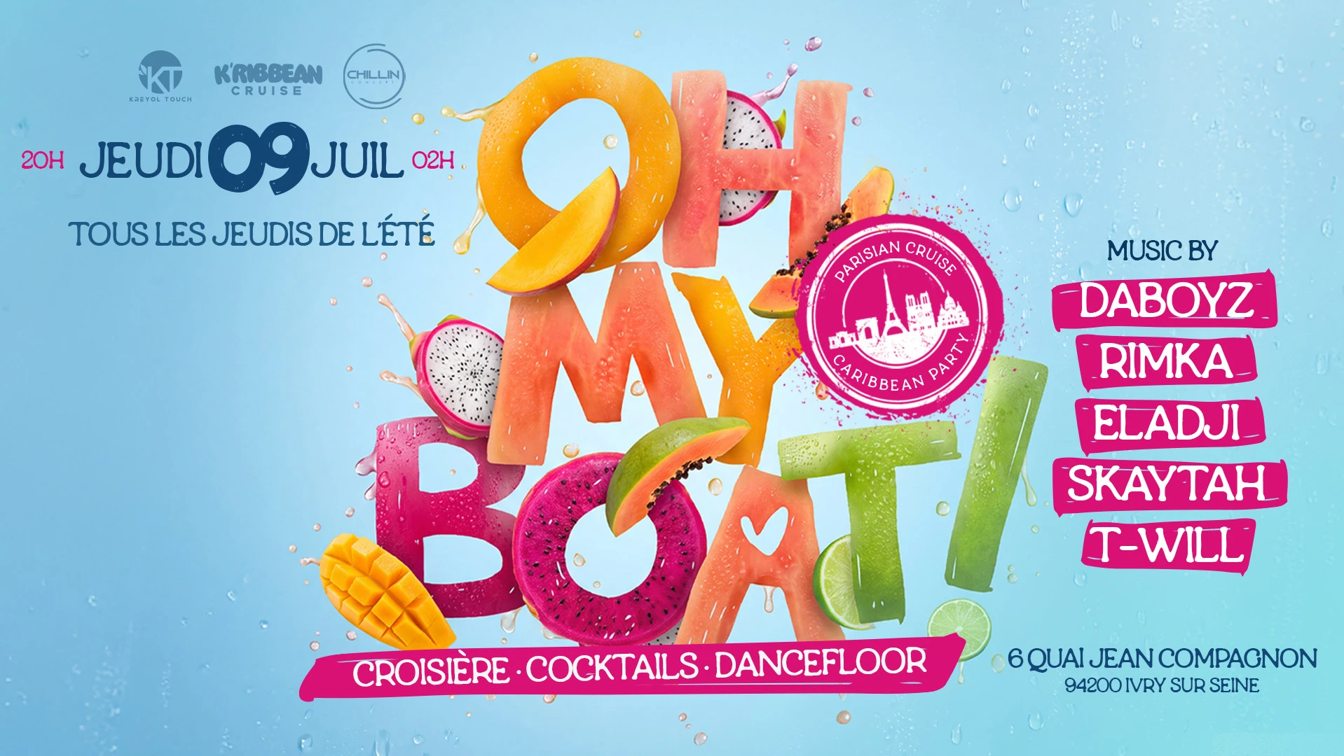 Oh My Boat | Croisière| Rooftop| Terrasse Cover
