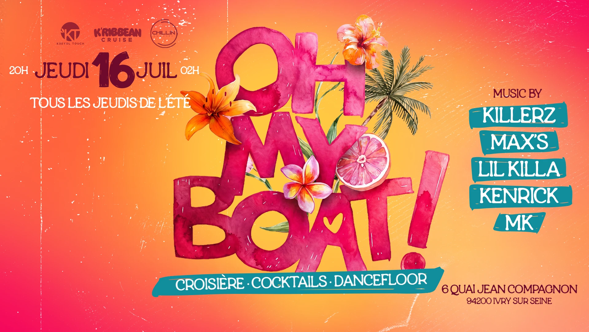 Oh My Boat | Croisière| Rooftop| Terrasse Cover