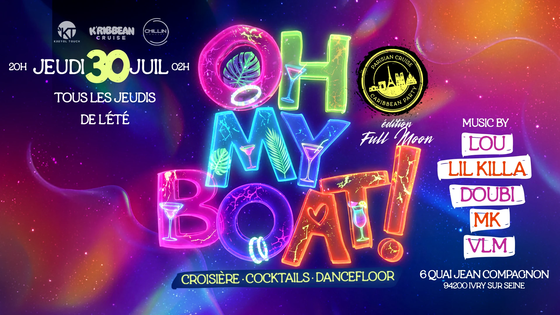 Oh My Boat | Croisière| Rooftop| Terrasse Cover