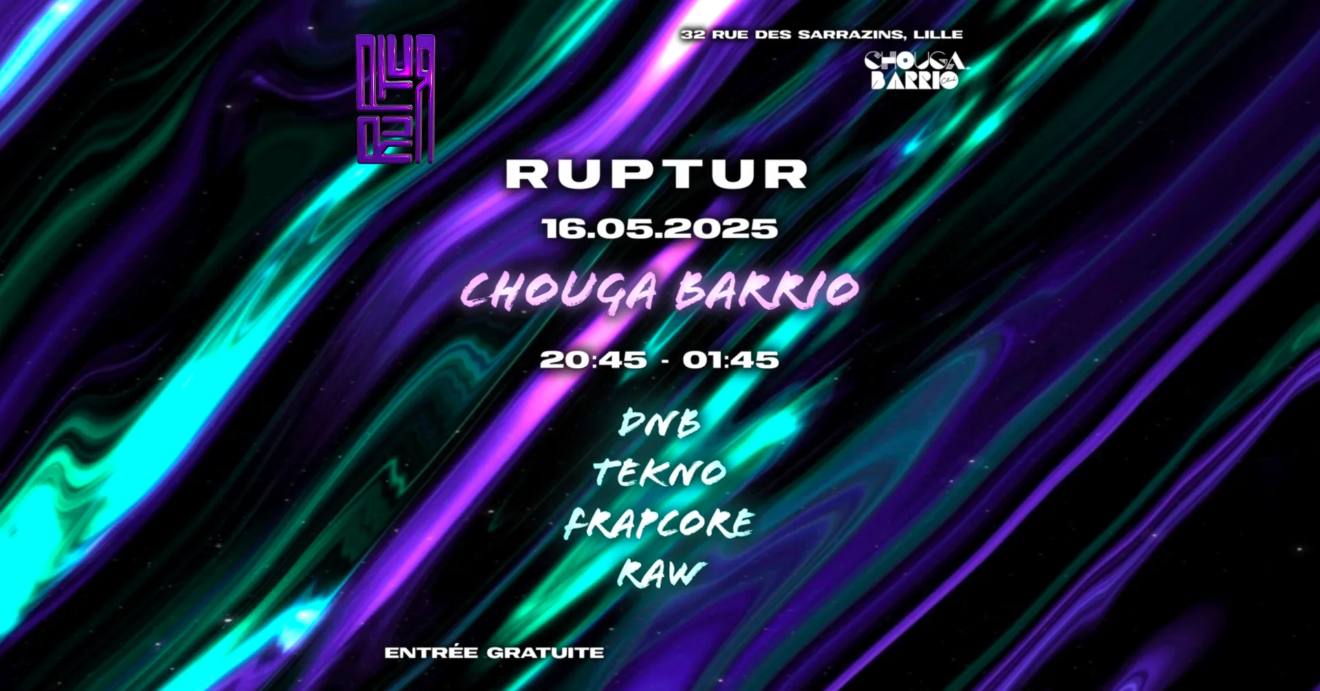 Dnb Tekno Frapcore Rawstyle @ Chouga Barrio X Ruptur Cover