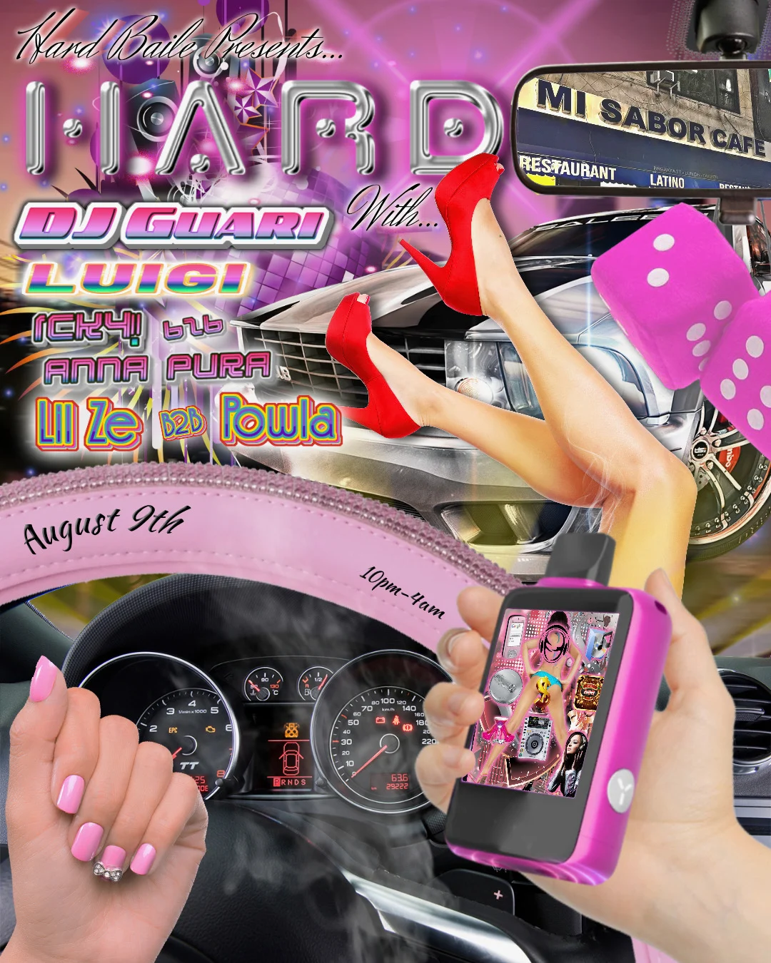 Hard Baile Presents Hard: Dj Guari, Icky! Anna Pura, Luigi + Cover