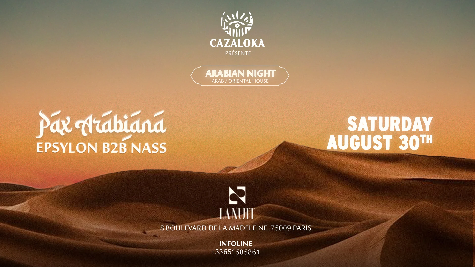 Arabian Night : Opening Party -Epsylon B2b Nass, Paxarabiana Cover