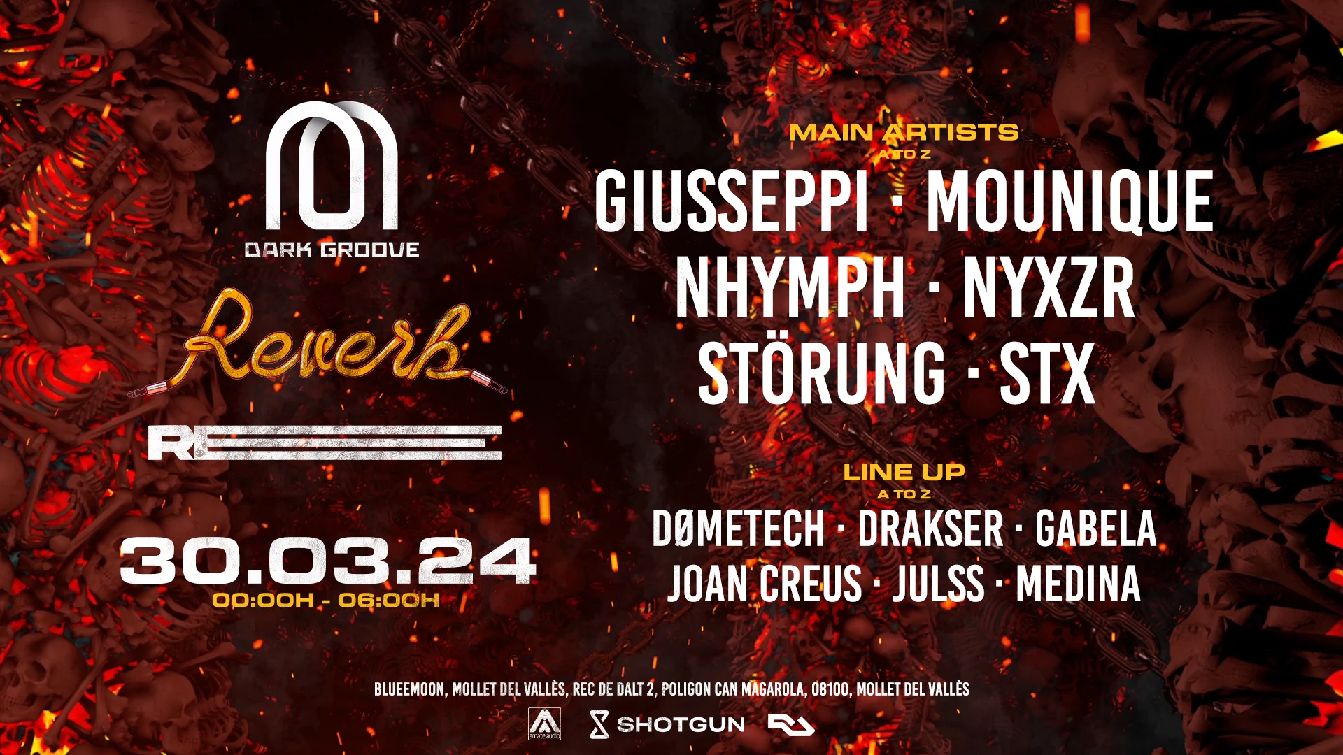 Darkgroove X Reverb | 12 Artist | 3 Stage Cover