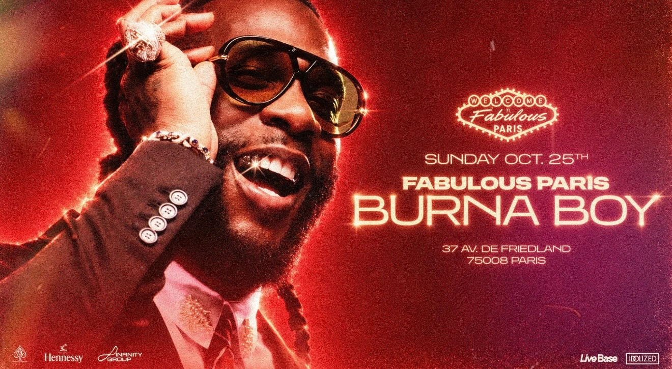 Sunday October 25th - Burna Boy Live Performance Cover