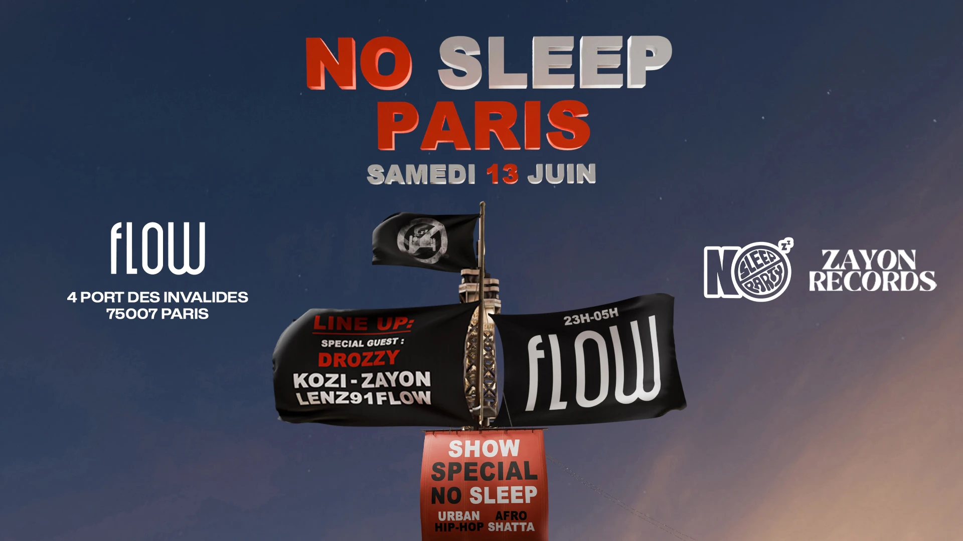No Sleep - 13/06 - @Flow Cover