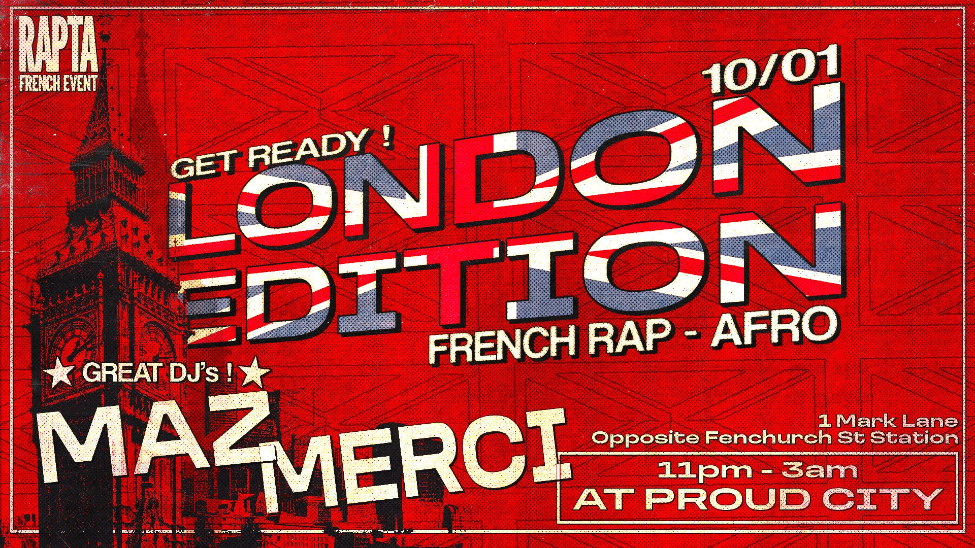 French Rap Party London - Rapta Cover