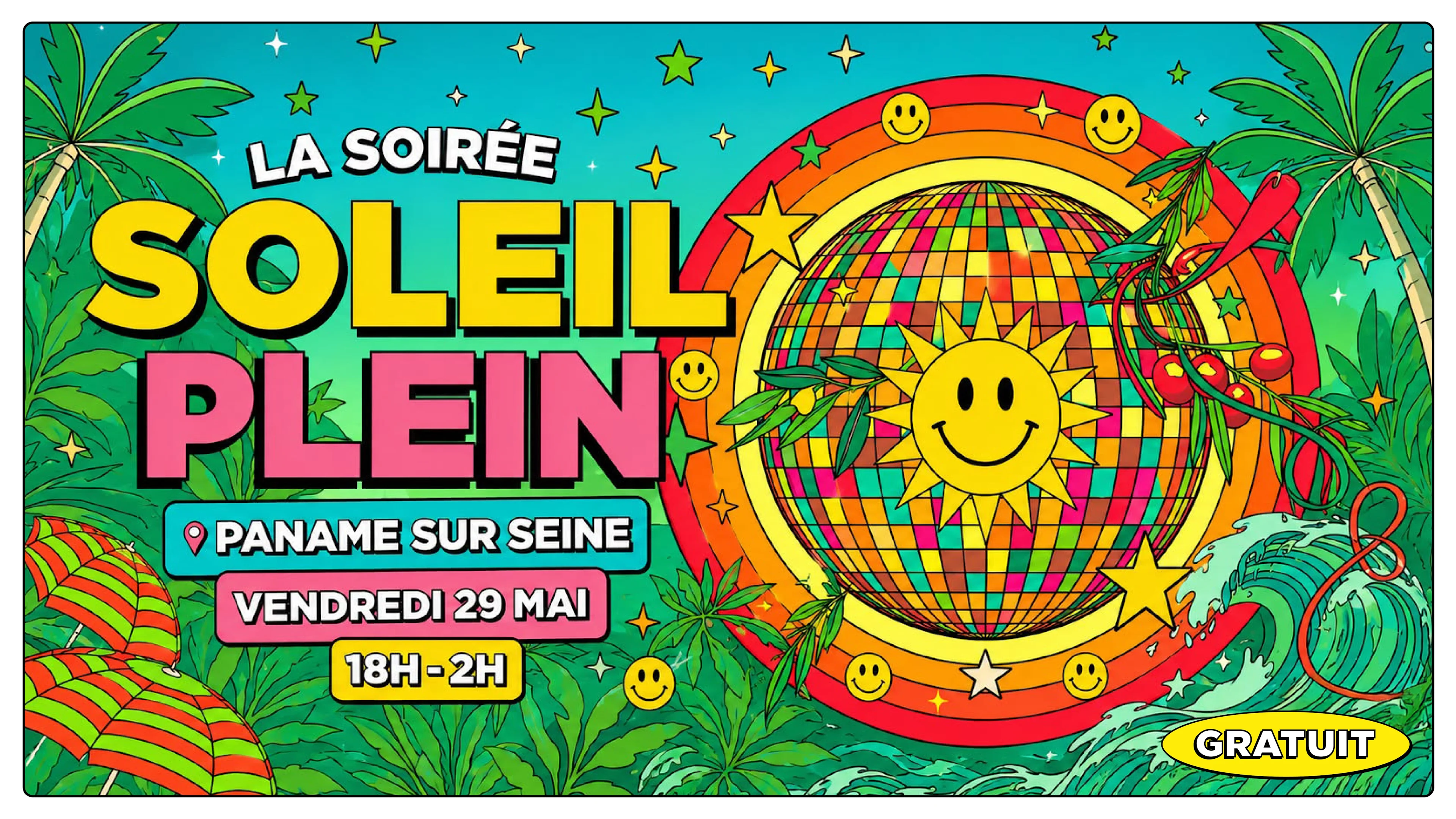 Soleil Plein Invite : Rodjay, So Riderz & Folken Cover