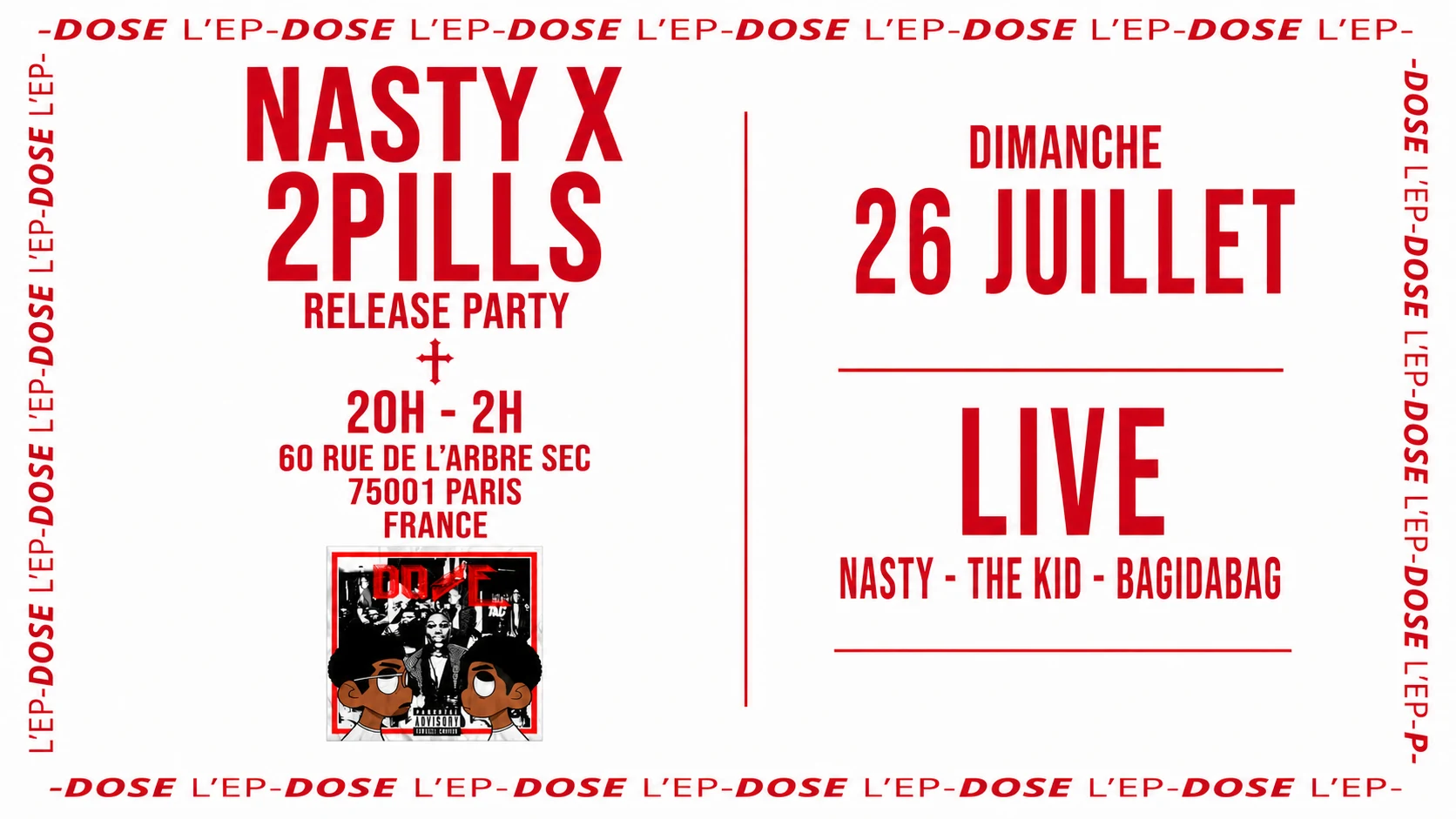 Nasty X 2 Pills Prod - Release Dose Cover