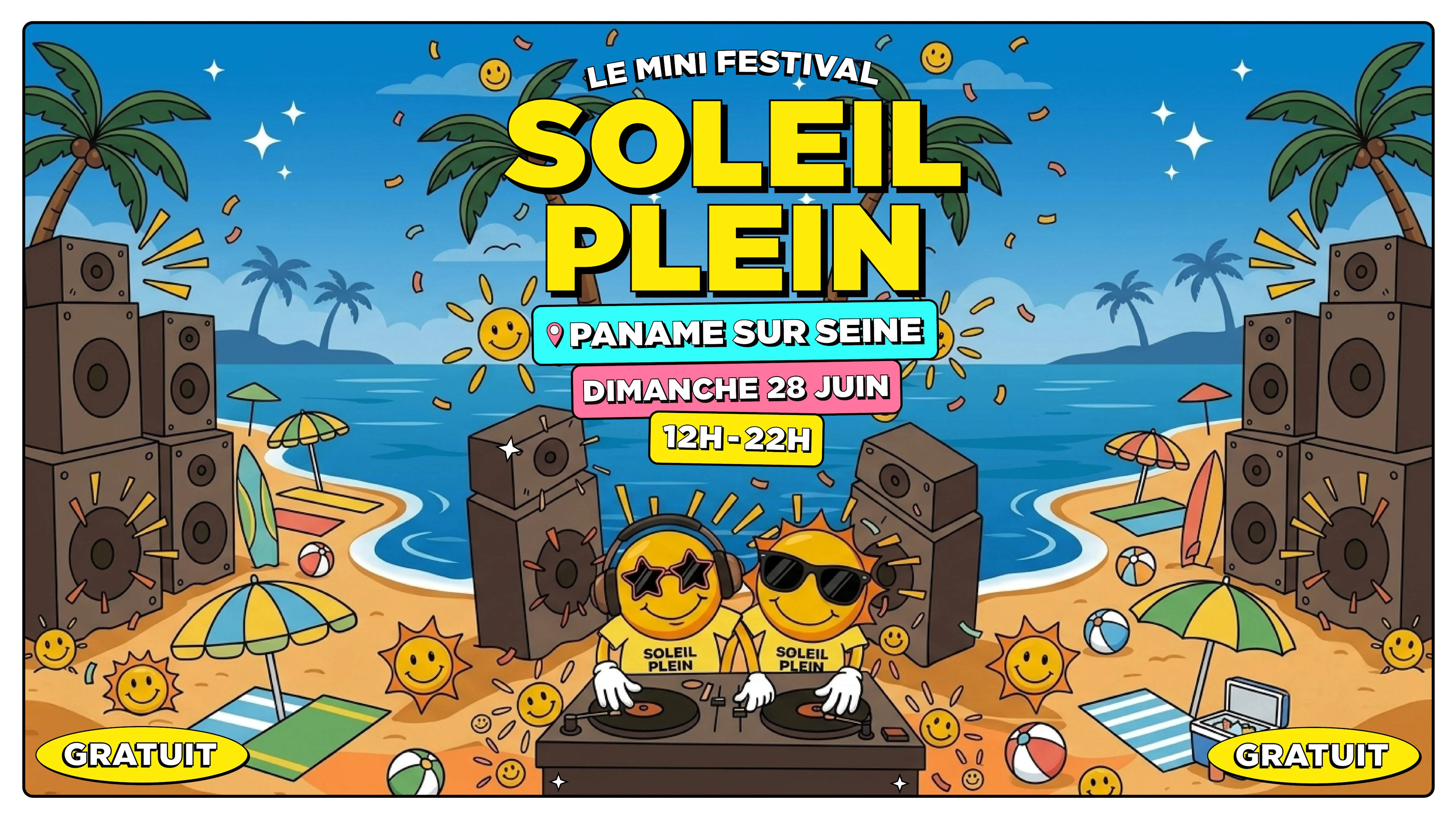 Soleil Plein Invite Dada, B.I.M. & Faruq Cover