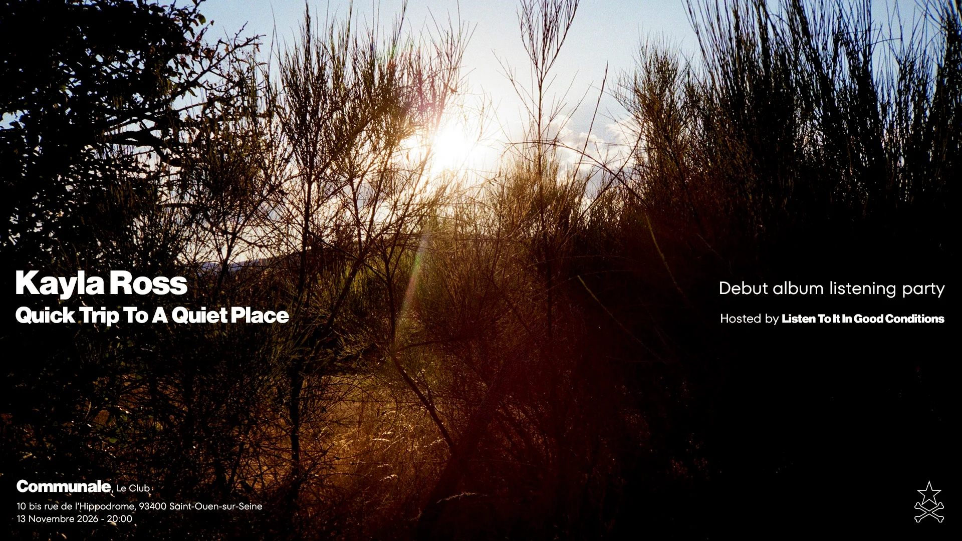 Kayla Ross - "Quick Trip To A Quiet Place" Listening Party Cover