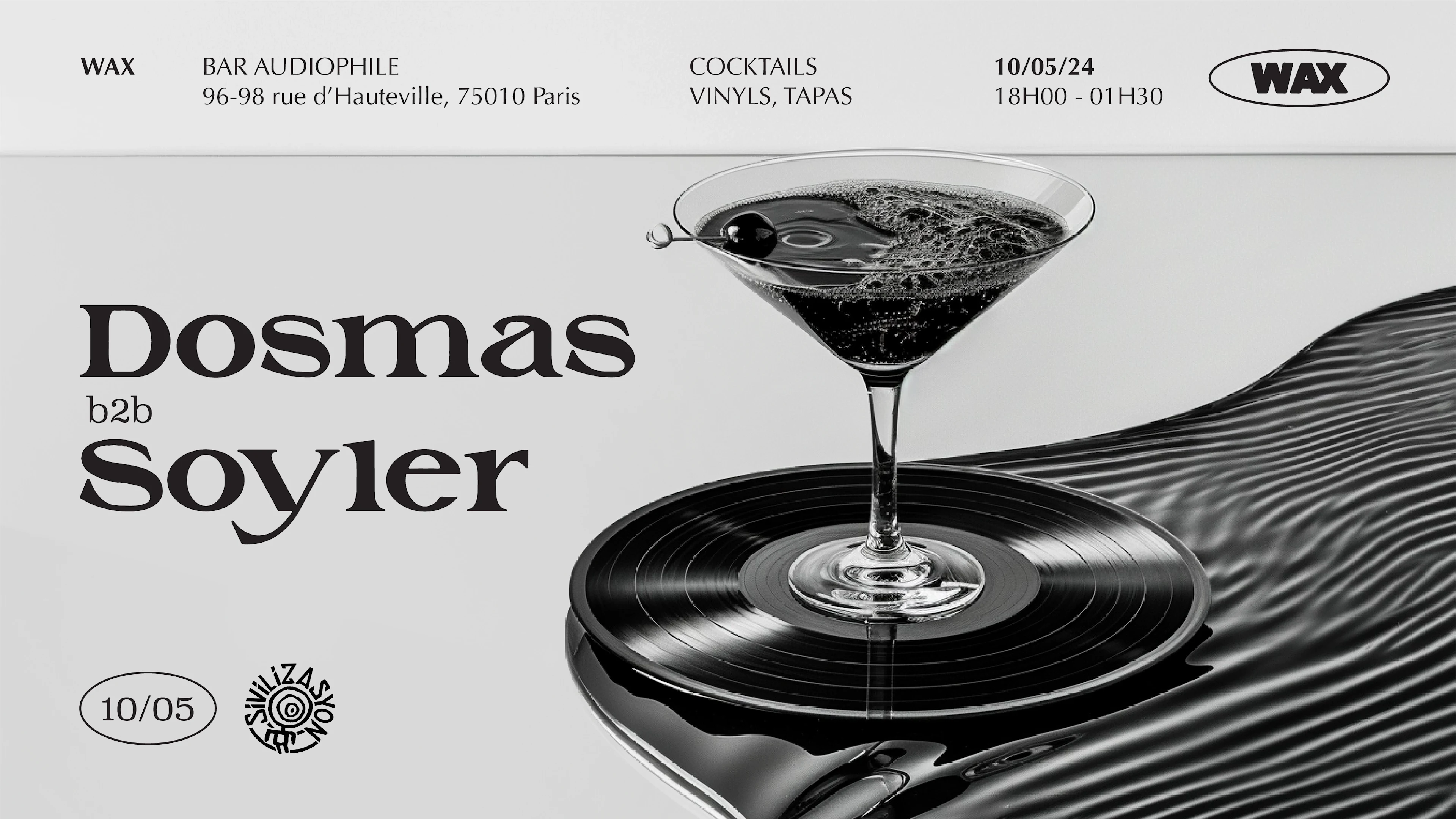 Wax Bar Paris X Sivilizasyon House Vinyle Party Cover
