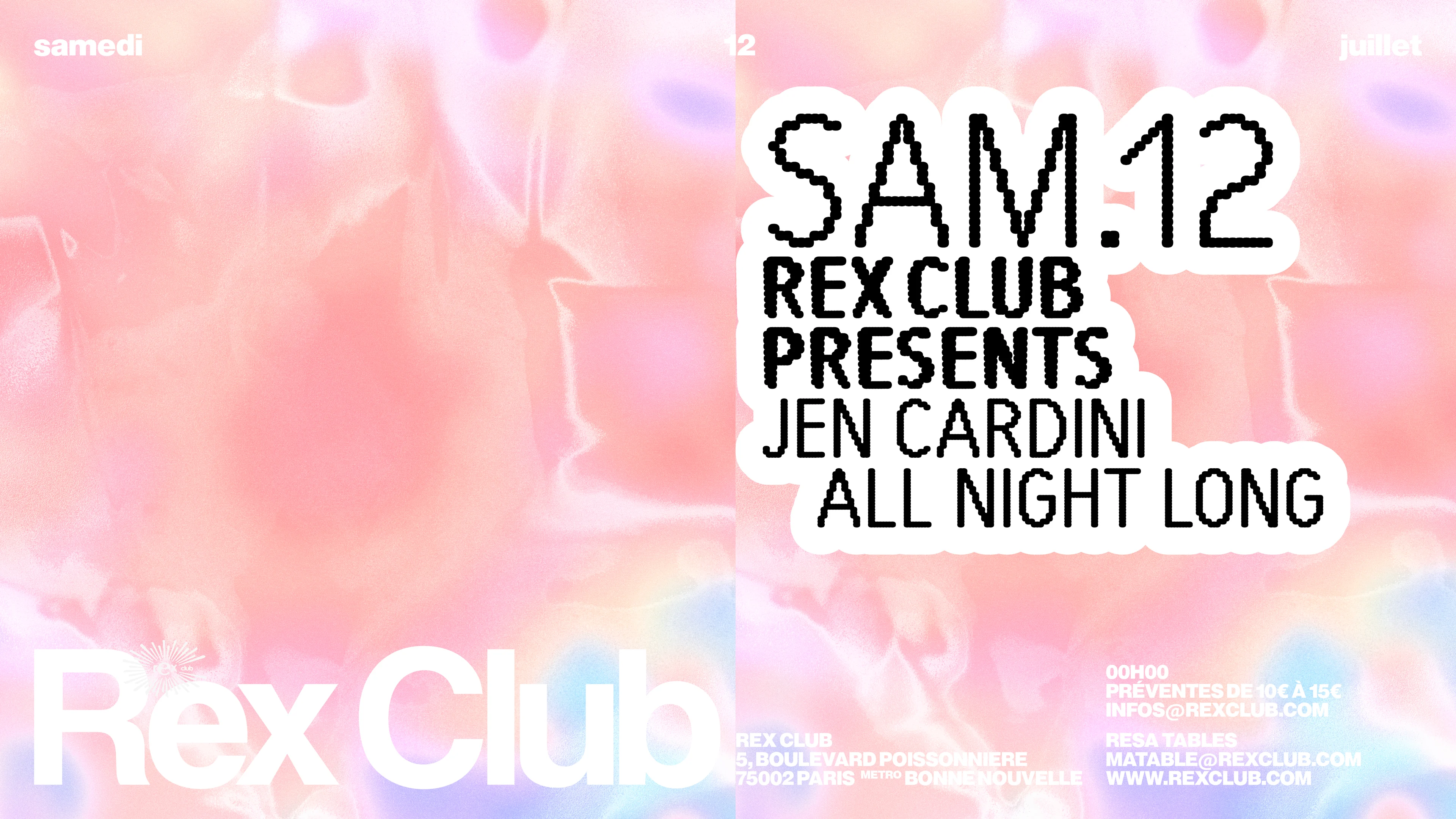 Rex Club Presents: Jen Cardini All Night Long Cover
