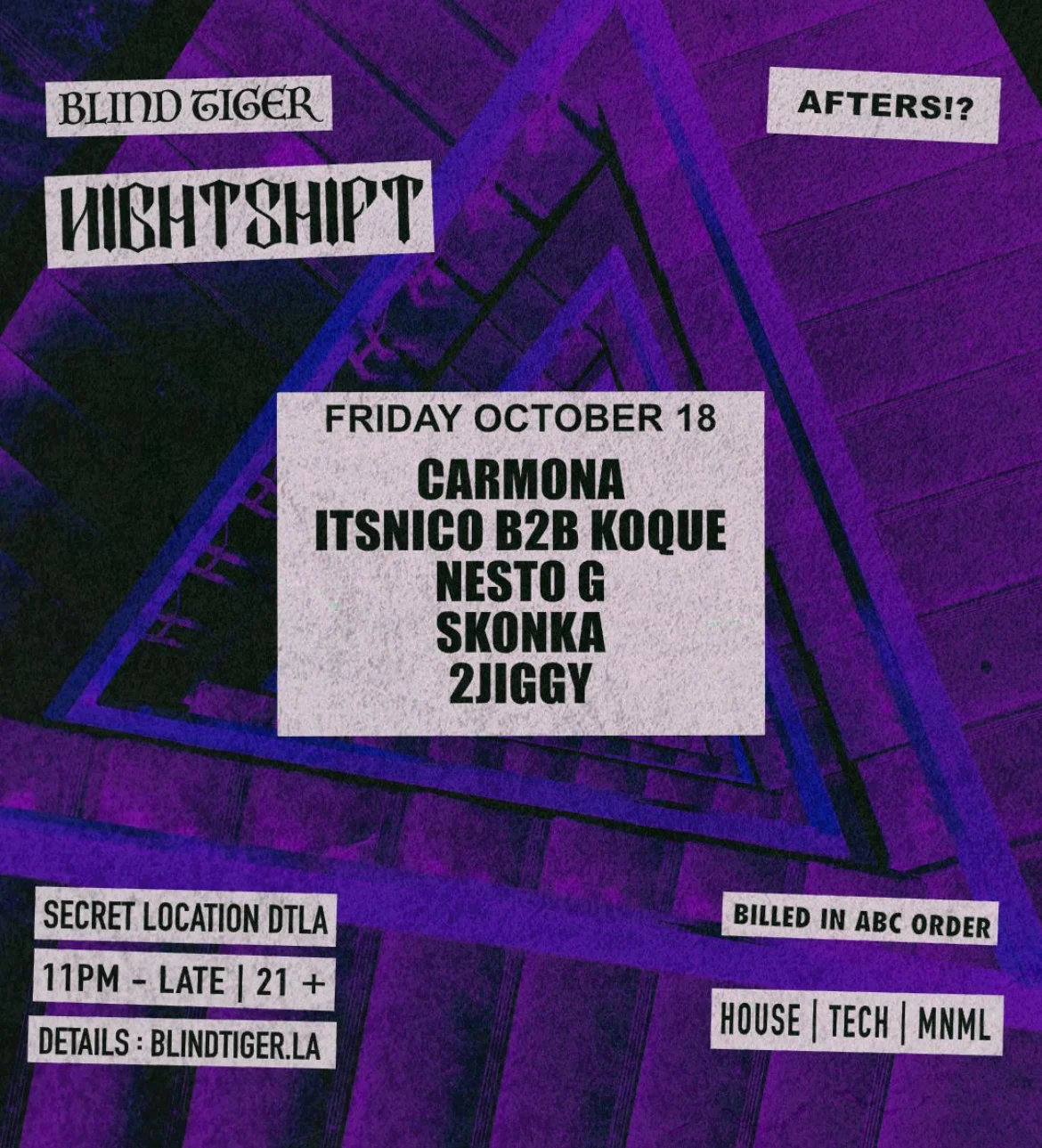 Nightshift Afterhours Cover