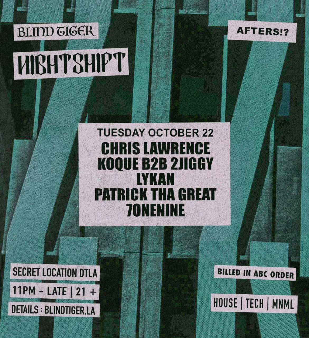 Nightshift Afterhours Cover
