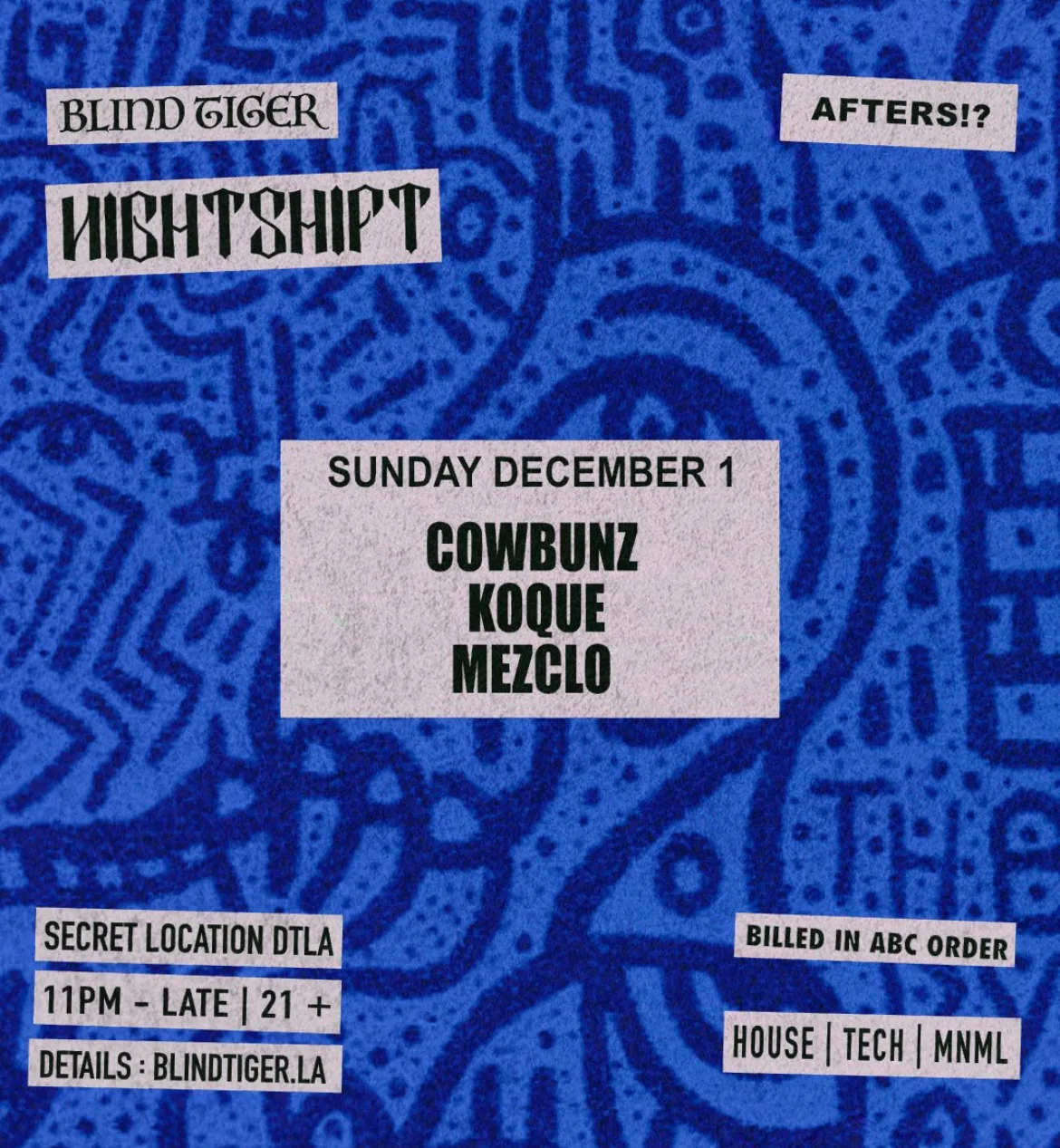 Nightshift Afterhours Cover