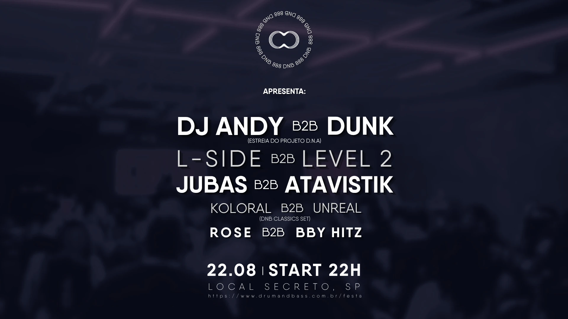 888dnb Apresenta: Dj Andy, L-Side, Level 2, Koloral E + Cover