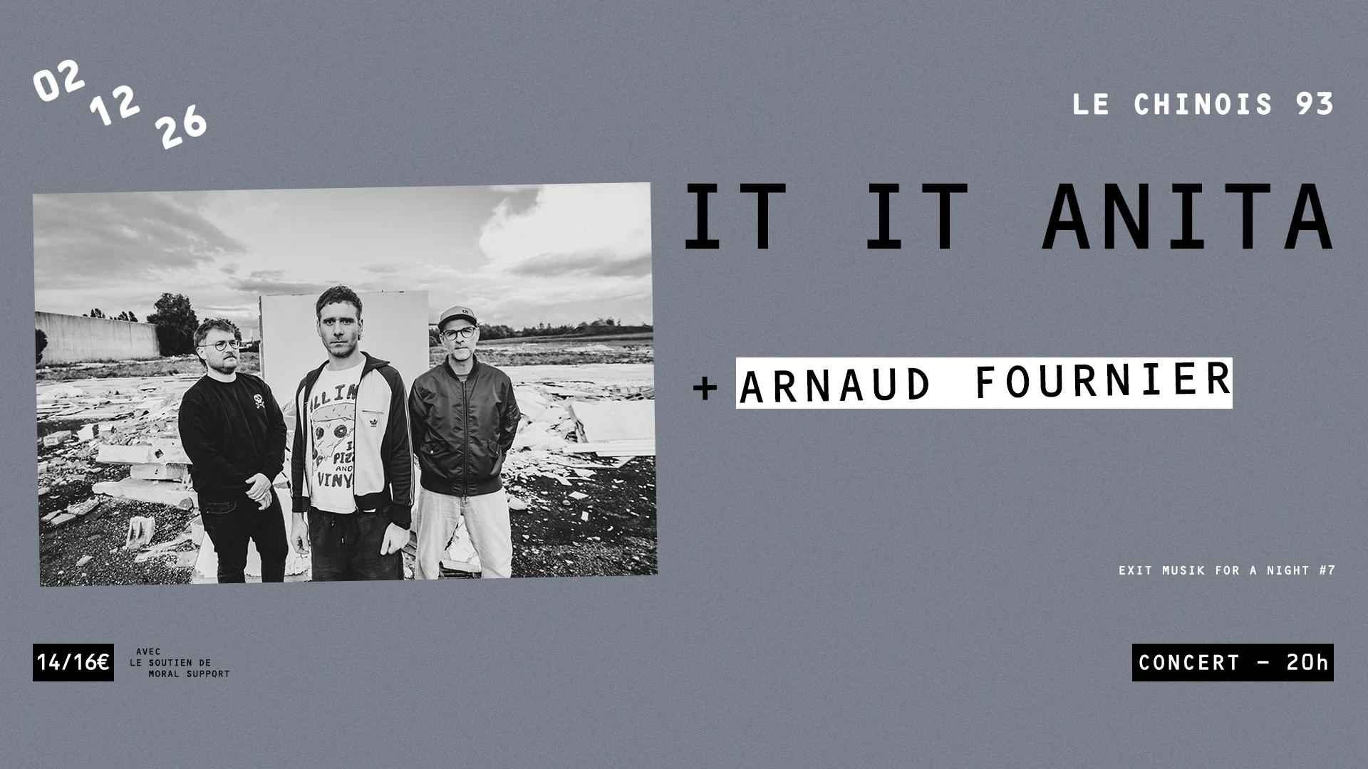 Exit Musik For A Night #7 : It It Anita + Arnaud Fournier Cover