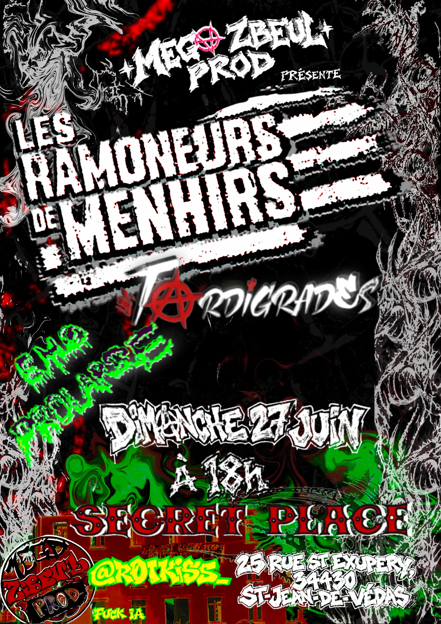 Les Ramoneurs De Menhir + Les Tardigrades + Emo Prolapse Cover