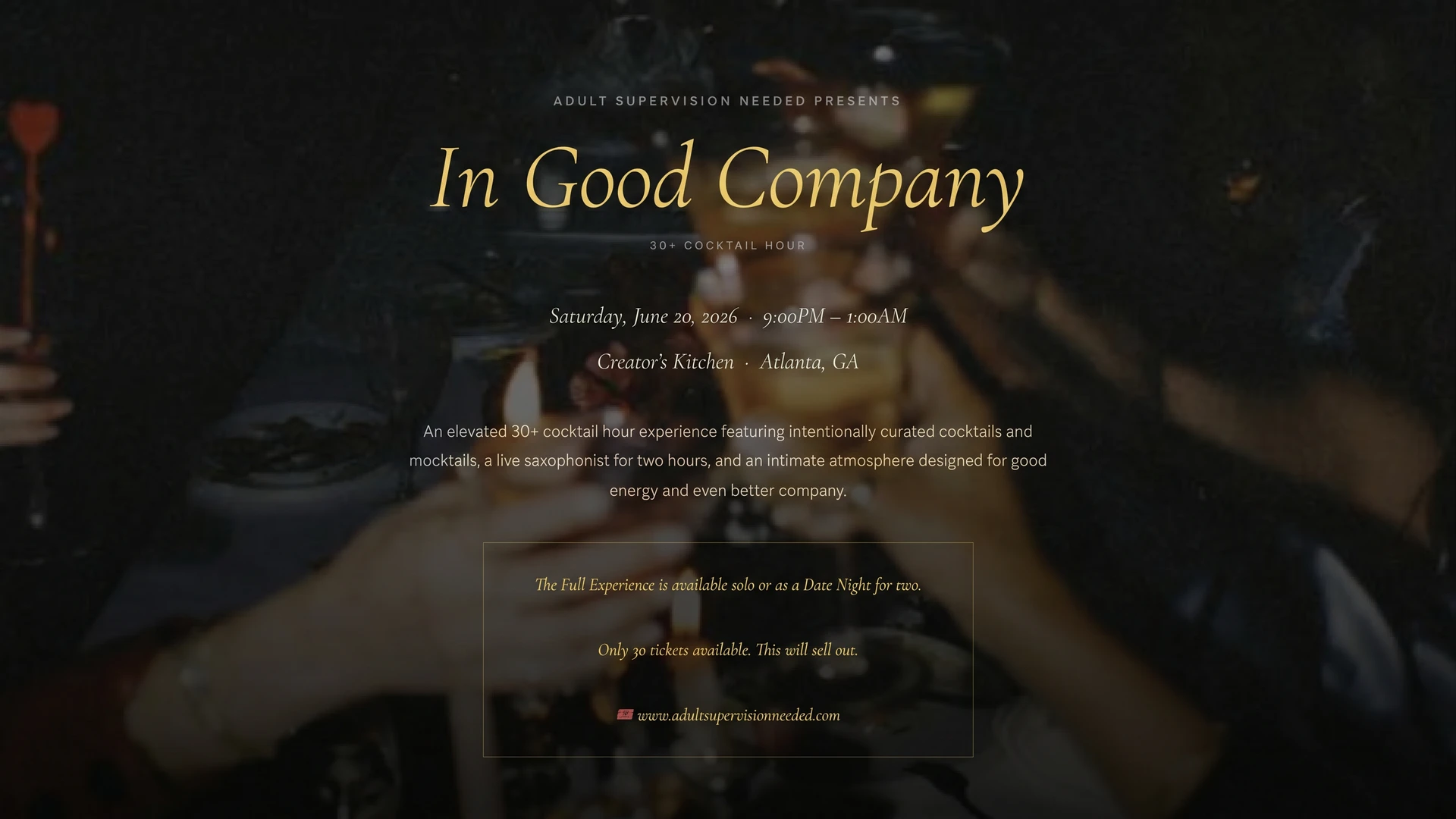 Good Company (30+ Cocktail Hour) Cover