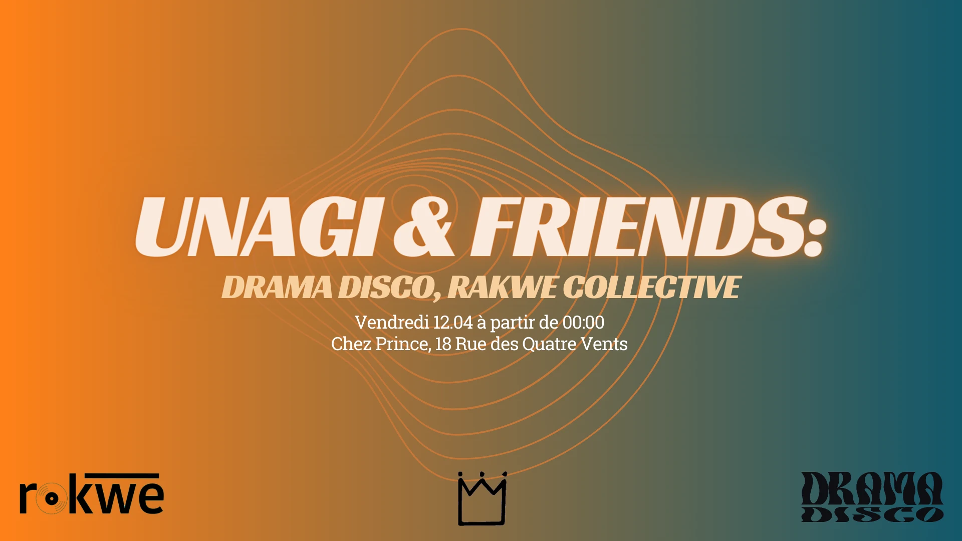 Unagi & Friends : Drama Disco, Rakwe Collective @Chez Prince Cover