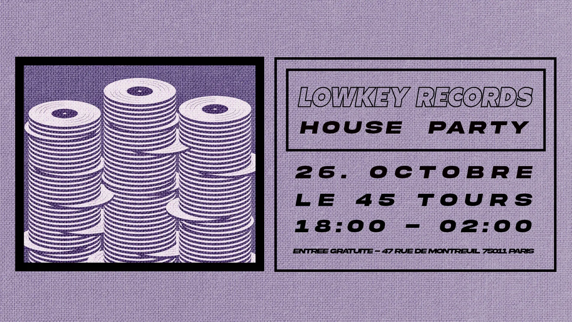 Lowkey Records @ Le 45 Tours Cover