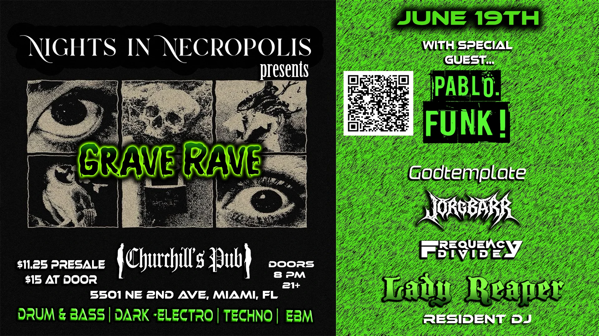 Nights In Necropolis Presents: Grave Rave W/Pablo Funk Cover