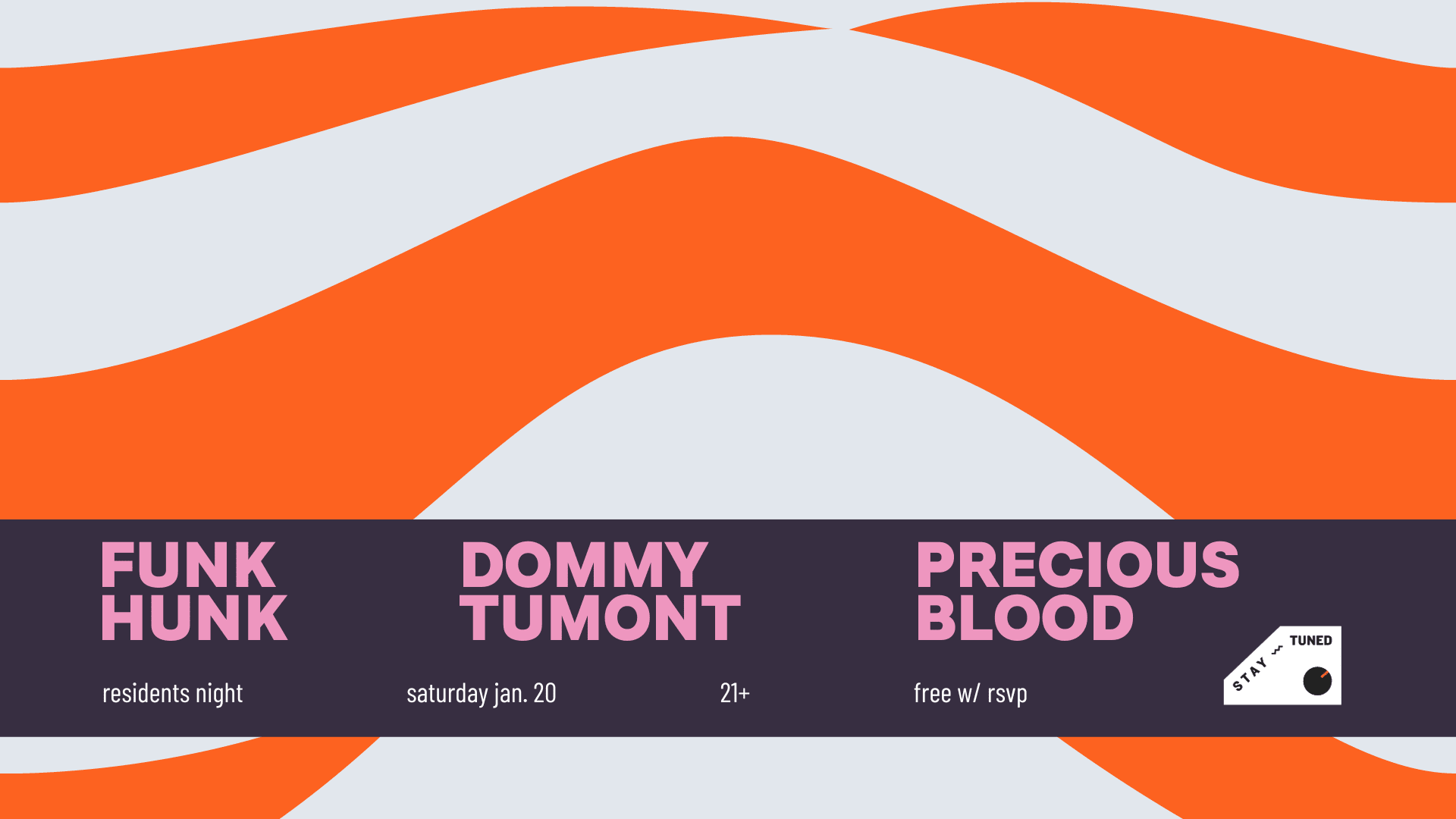 Residents Invite: Funk Hunk, Dommy Tumont, Precious Blood Cover