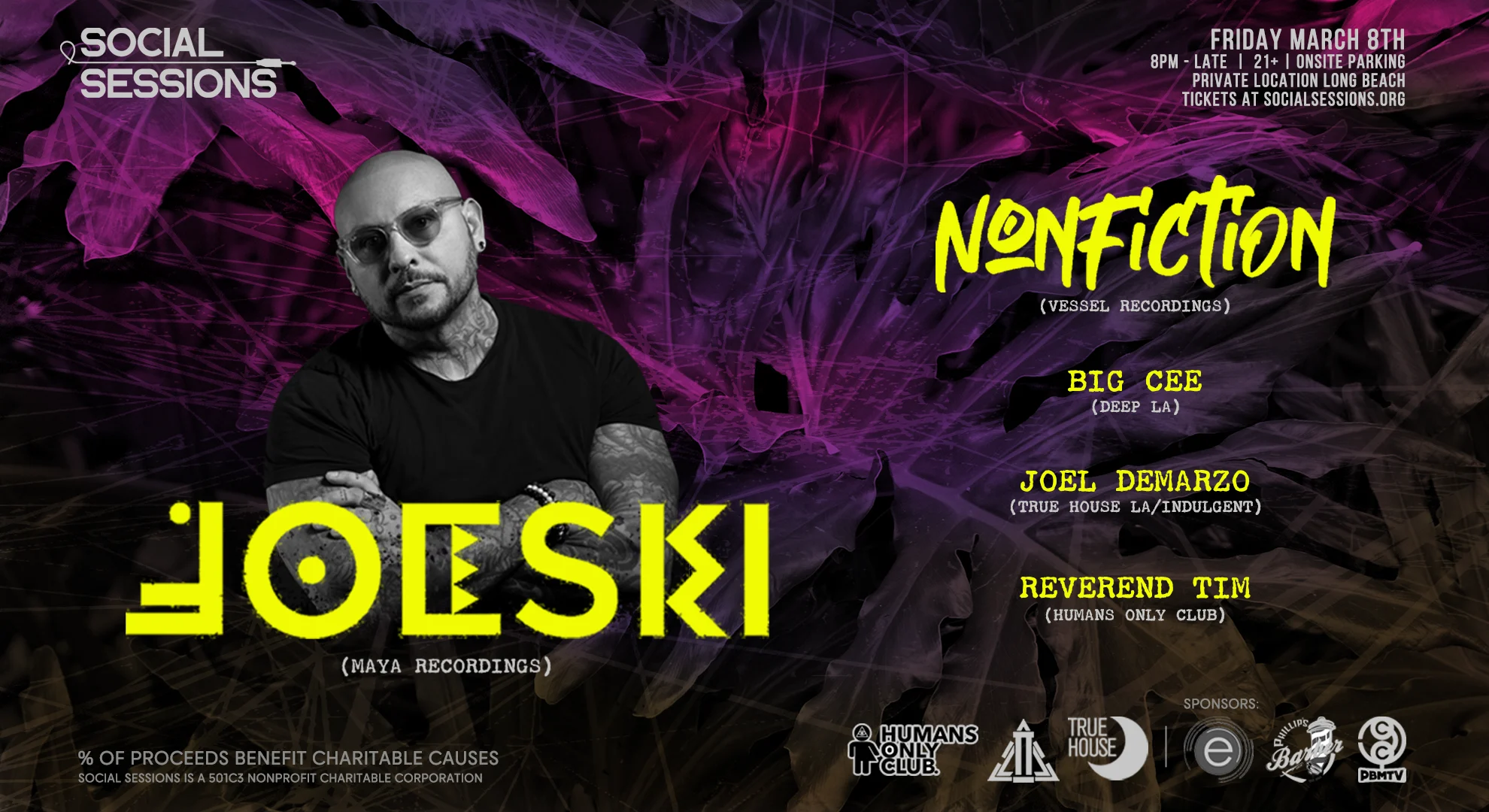 Joeski W/ Nonfiction, Big Cee, Joel Demarzo, & Reverend Tim Cover