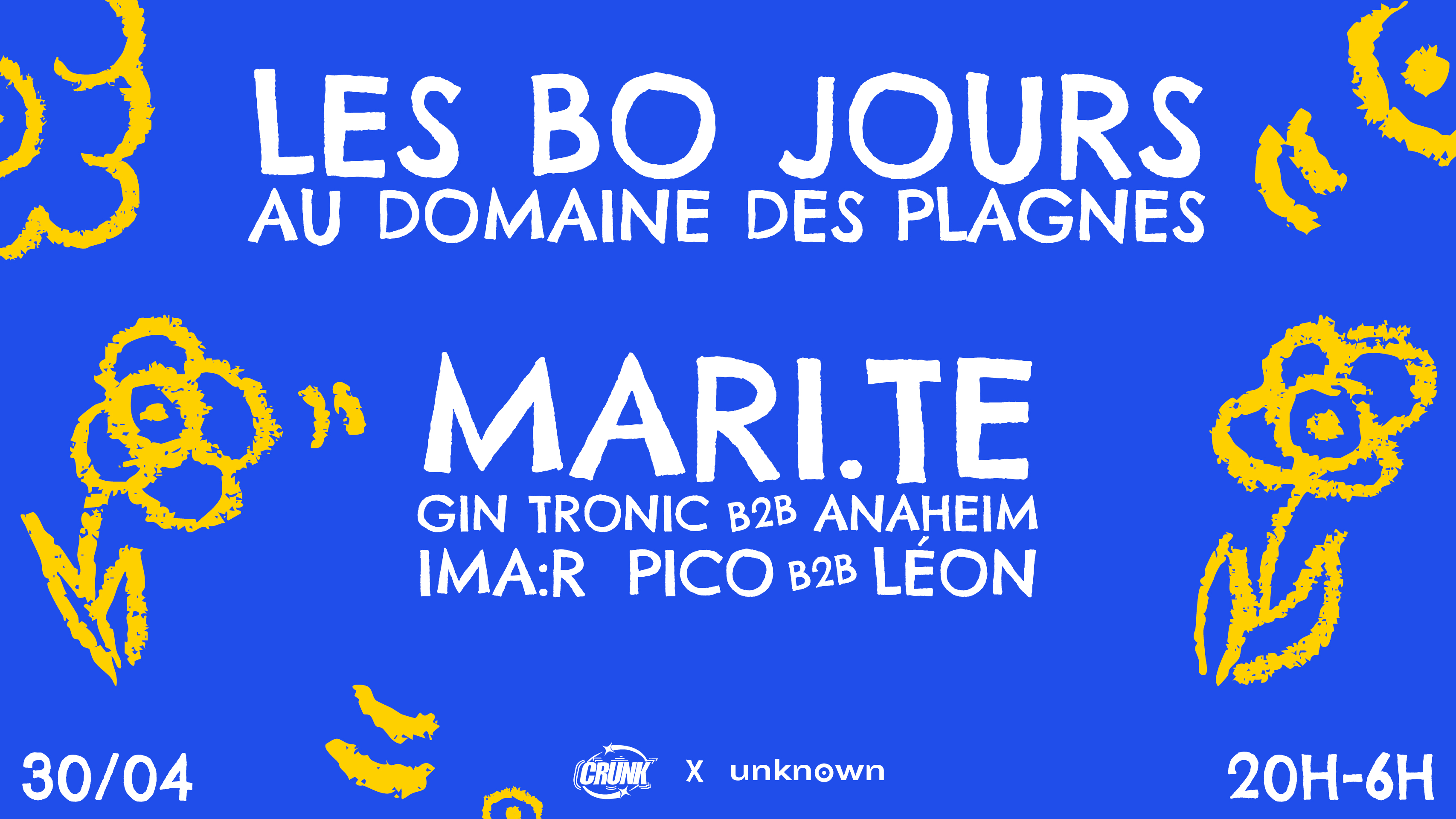 Unknown X Crunk - Les Bo Jours - Invitent Mari.Te Cover