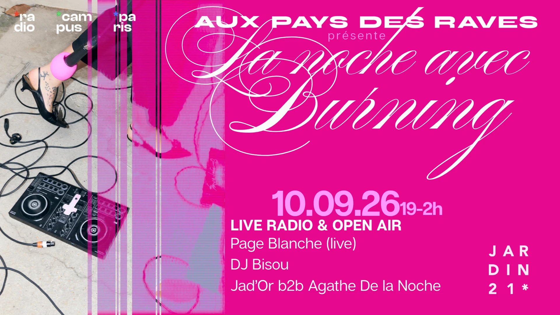 La Noche Avec Burning X Jardin21 - Open Air Cover