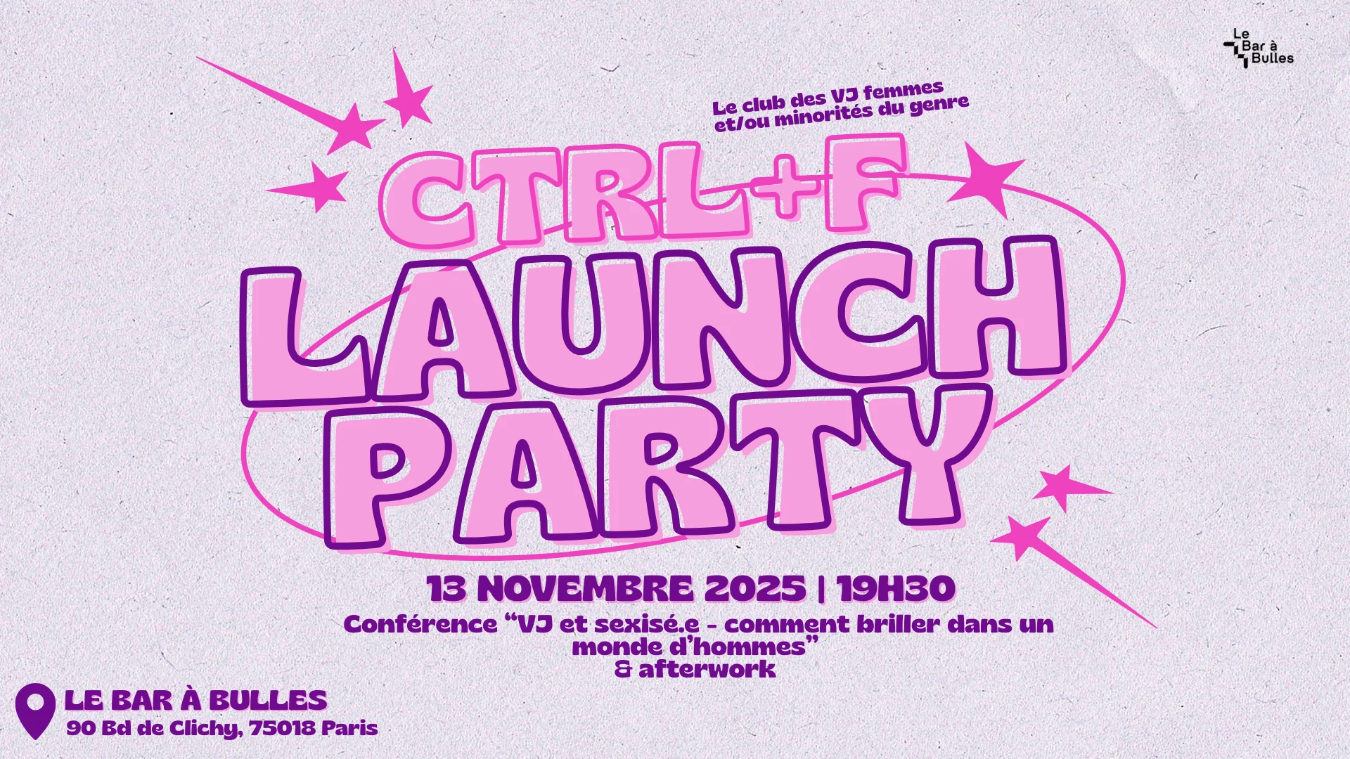 Ctrl+F Launch Party Cover