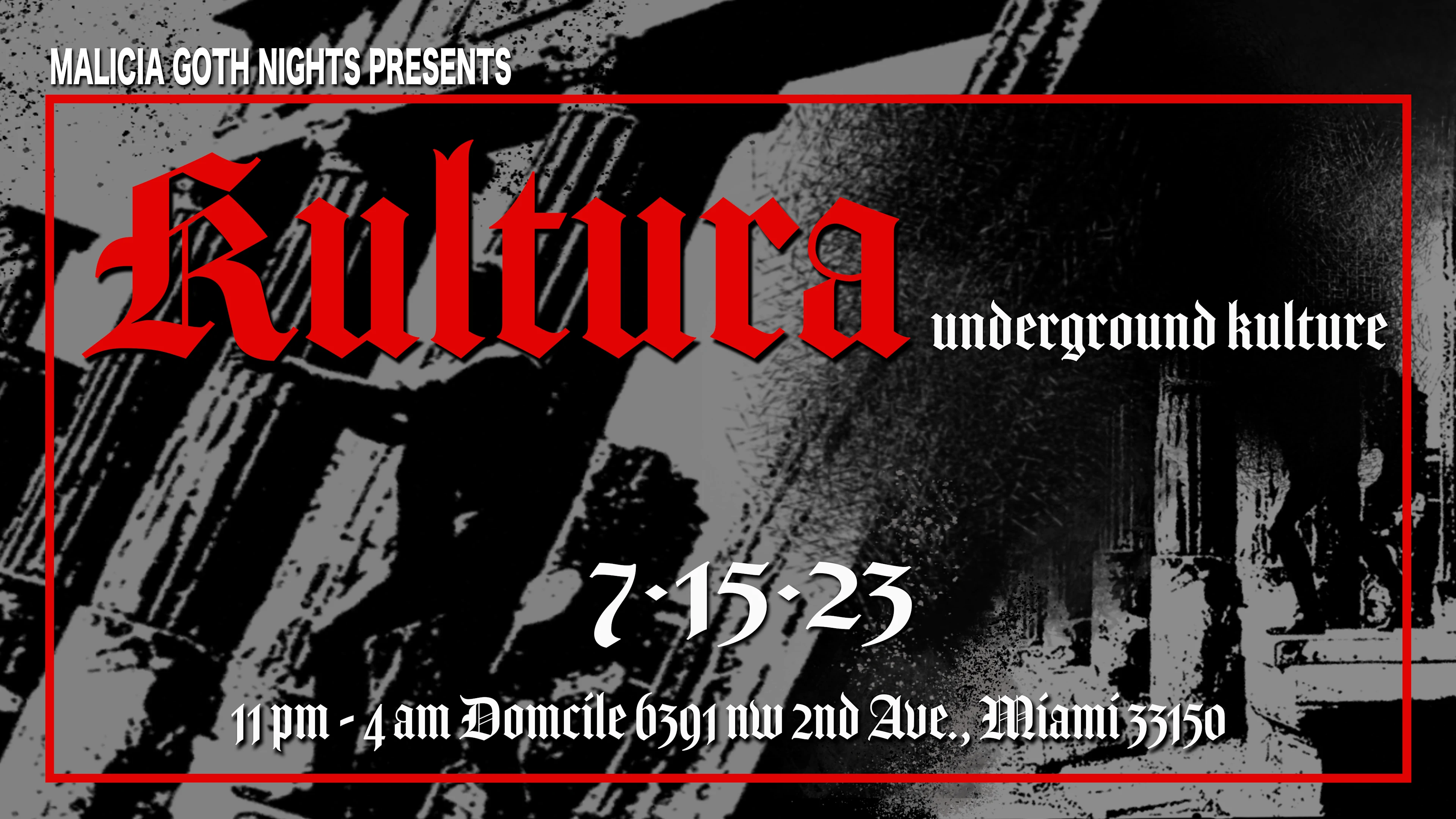 Malicia Goth Nights Presents Kultura Cover